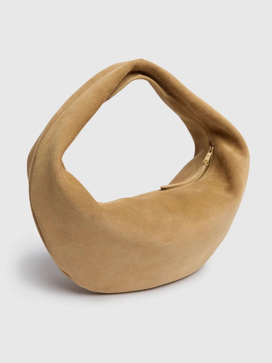 KHAITE KHAITE Olivia Medium Wheat Beige Suede Hobo Bag Size ONE SIZE - 4 Thumbnail