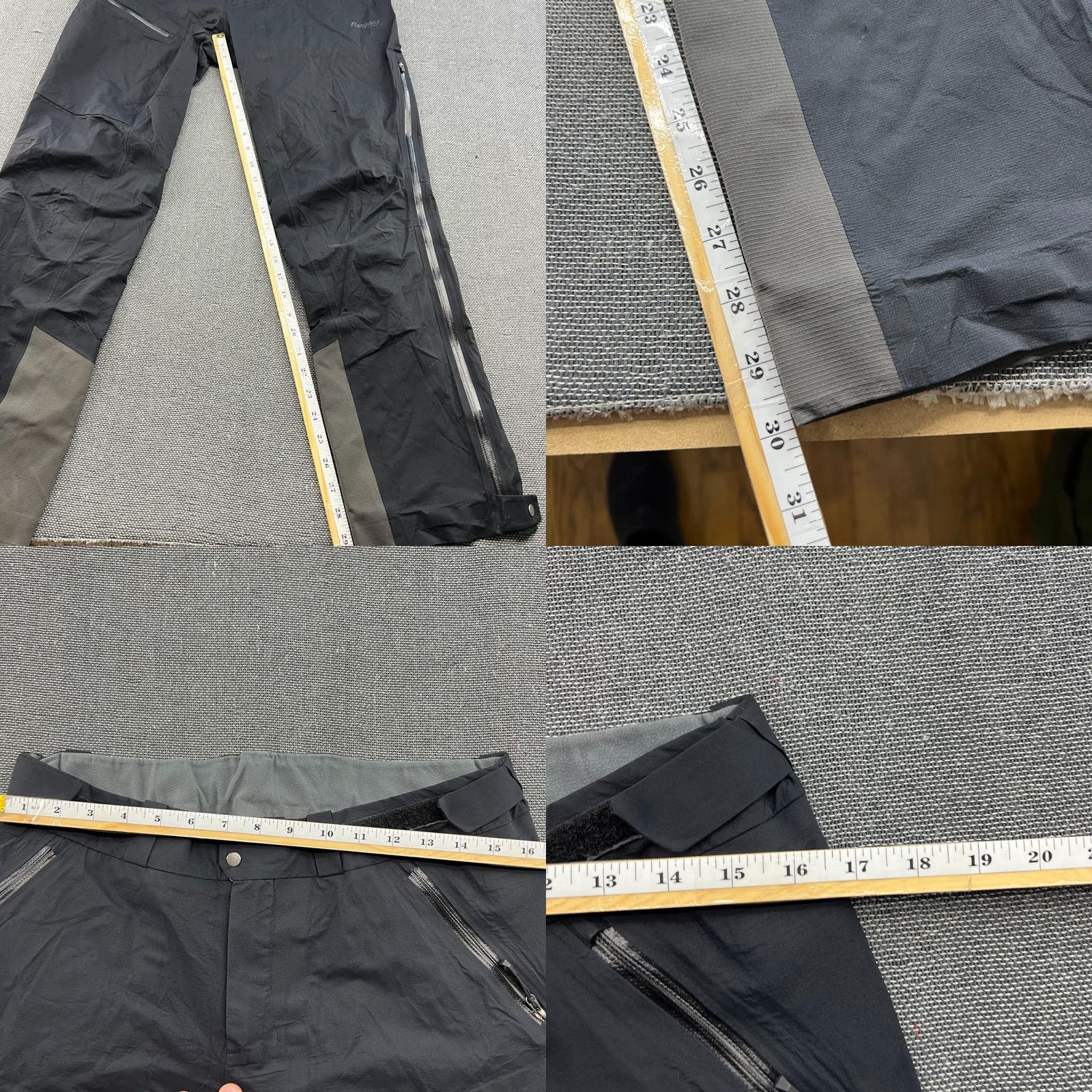 Vintage Bergans Rabot V2 3L Pants Womens Medium Outdoor Hiking Taped Seams Black Water Resistant Snow Pants Mens? Size 32" / US 10 / IT 46 - 8 Thumbnail
