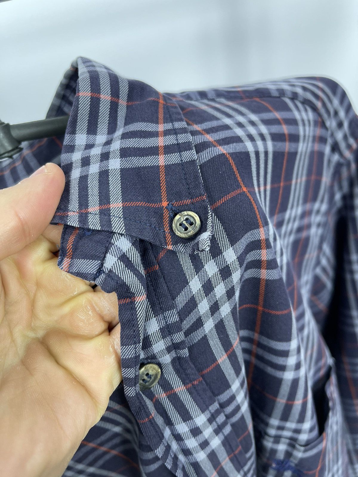 Burberry Burberry London Shirt Nova Check Blue Vintage 90s Size S Size US S / EU 44-46 / 1 - 5 Thumbnail