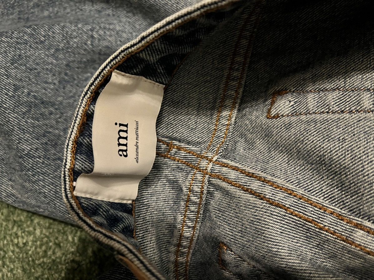 AMI AMI BLUE COTTON CLASSIC FIT JEANS Size US 30 / EU 46 - 4 Thumbnail