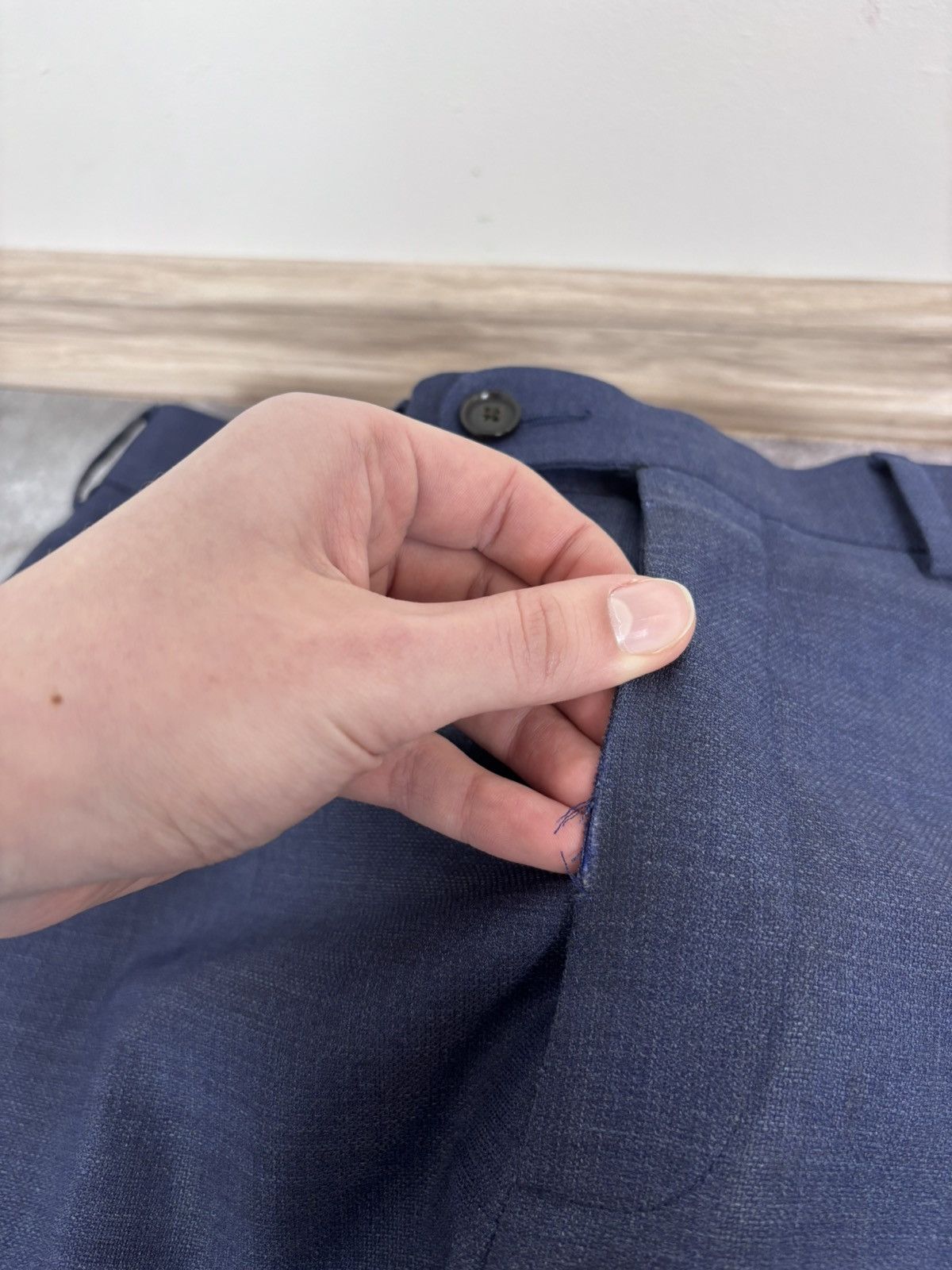Suitsupply Suitsupply Sienna Men’s 2-Piece Blue Super 130’s Wool Suit Size 38R - 15 Thumbnail