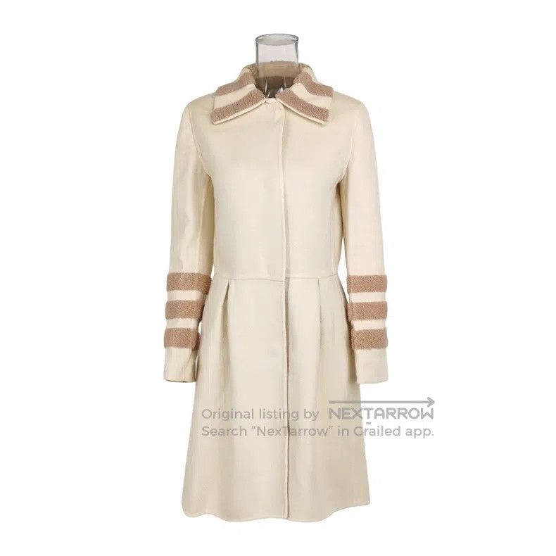 Fendi Fendi Wool blend off-white lapel coat Size XS / US 0-2 / IT 36-38 - 1 Thumbnail
