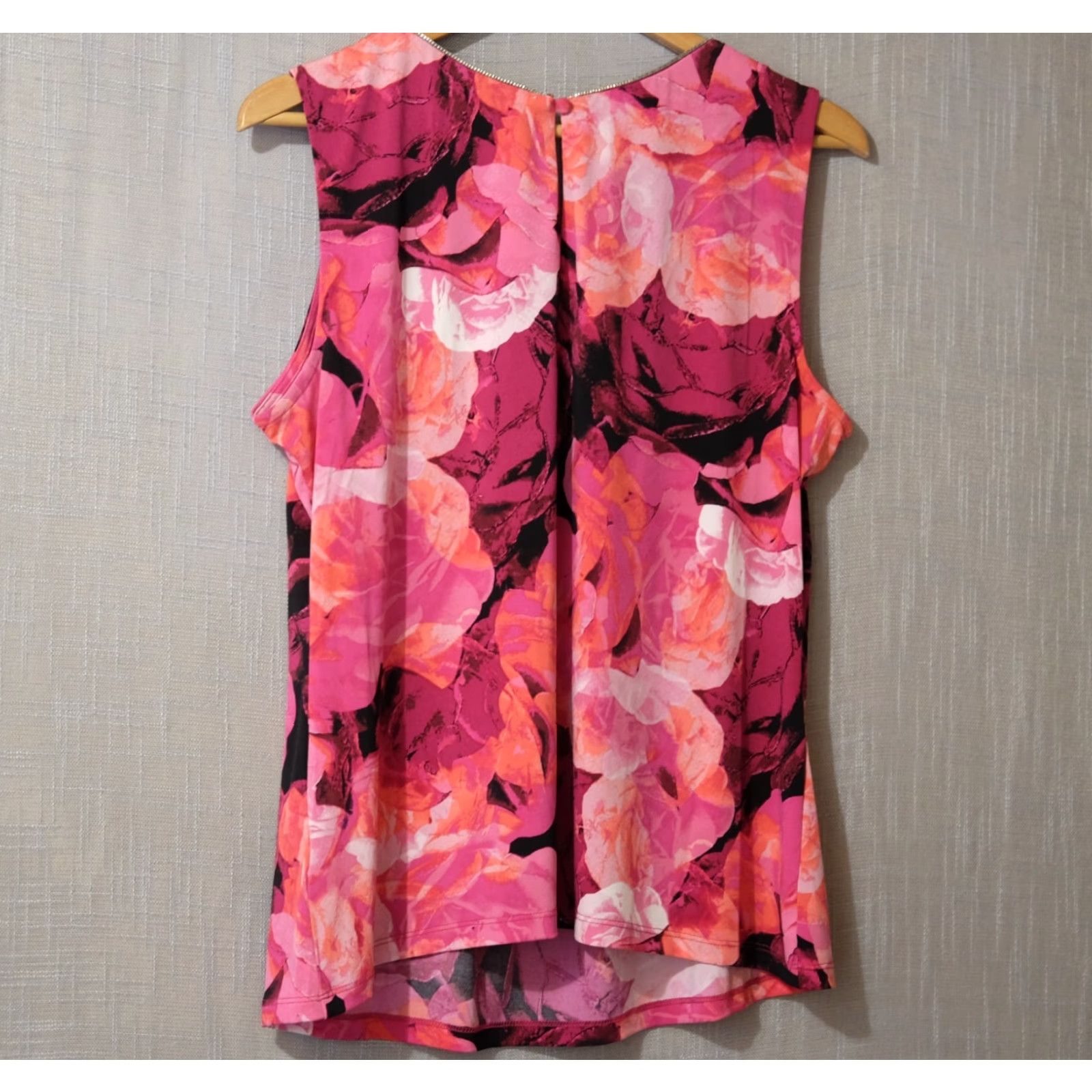 Worthington VINTAGE Worthington Top Pink Floral Stretch Women's Petite PXL #A11-36 Size XL / US 12-14 / IT 48-50 - 4 Thumbnail