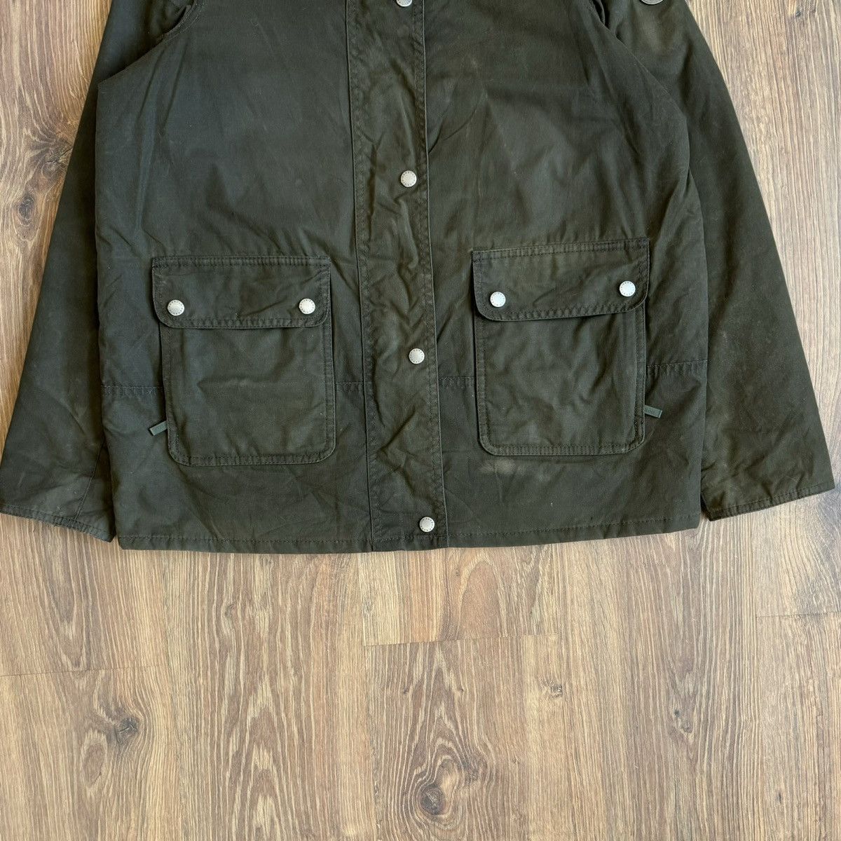 Barbour Barbour Crevasse Wax Jacket Women’s UK12/US8 Green Size M / US 6-8 / IT 42-44 - 3 Thumbnail