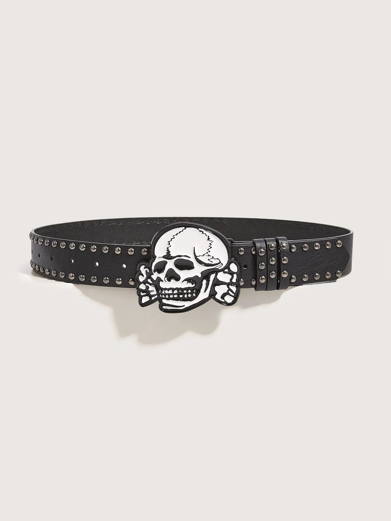 Vintage Vintage Black Skull Riot Belt Size ONE SIZE - 2 Thumbnail