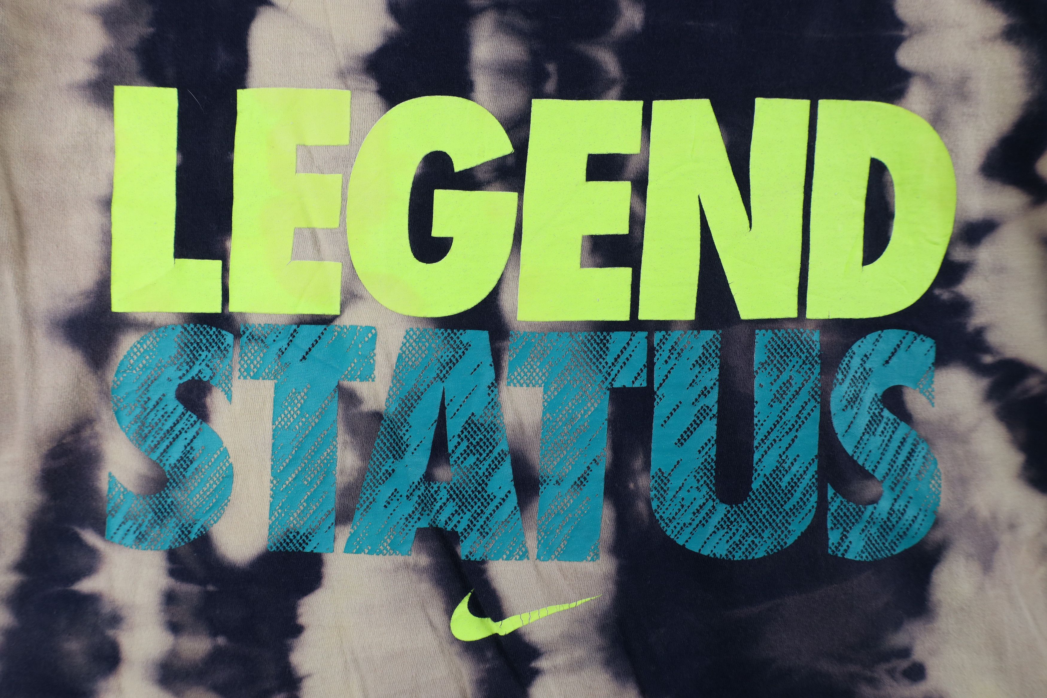 Nike × Vintage Y2K Nike Scott Center Swoosh Legend Status Acid Wash T-Shirt Size US S / EU 44-46 / 1 - 4 Thumbnail