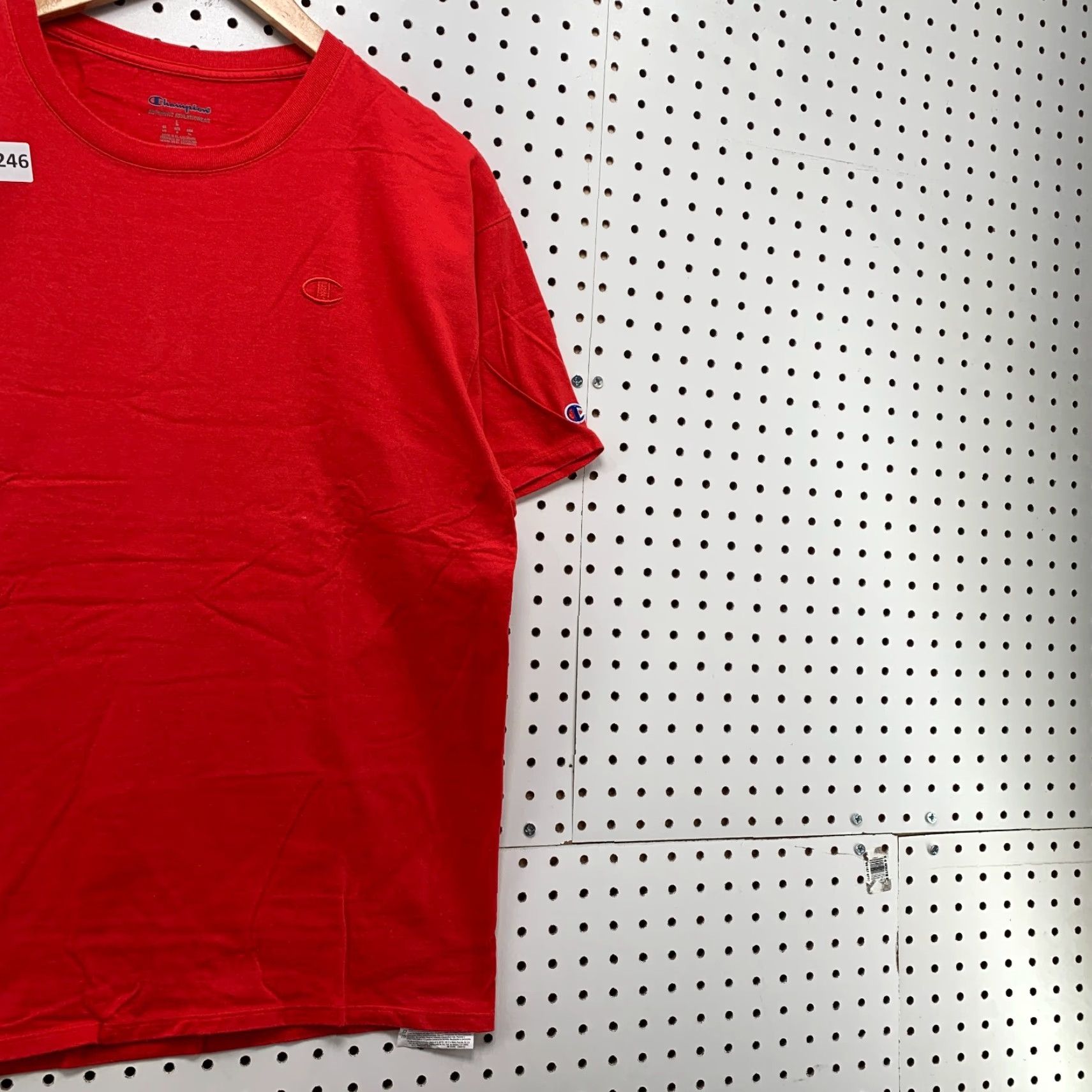 Champion VINTAGE Champion Shirt Red Embroidered Tonal Logo Adult Large Short Sleeve 21x28 Size US L / EU 52-54 / 3 - 4 Thumbnail