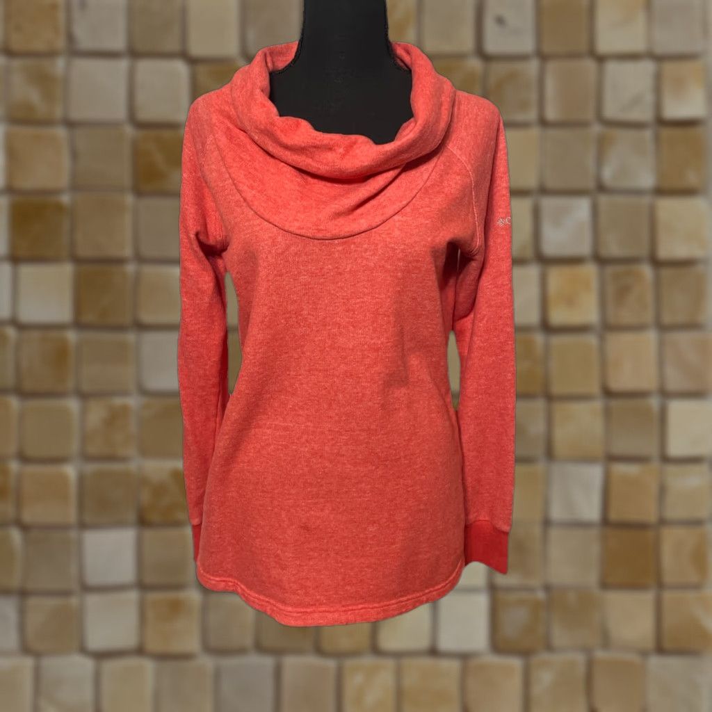 Vintage VINTAGE Columbia Women's Sweatshirt Long Sleeve Cowl Neck Size Medium Orange Size M / US 6-8 / IT 42-44 - 1 Thumbnail
