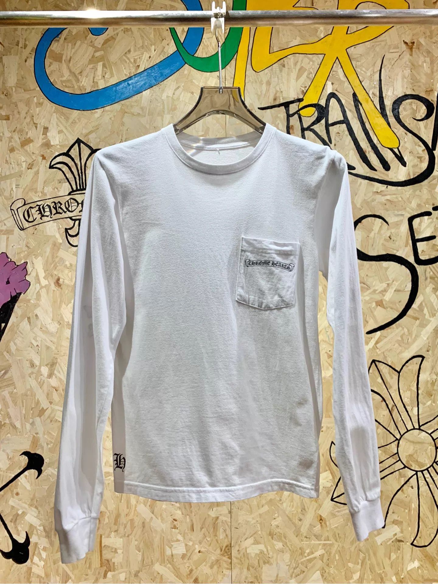 Chrome Hearts Chrome Hearts White Pentagram Scroll Longsleeve S Size US S / EU 44-46 / 1 - 1 Thumbnail