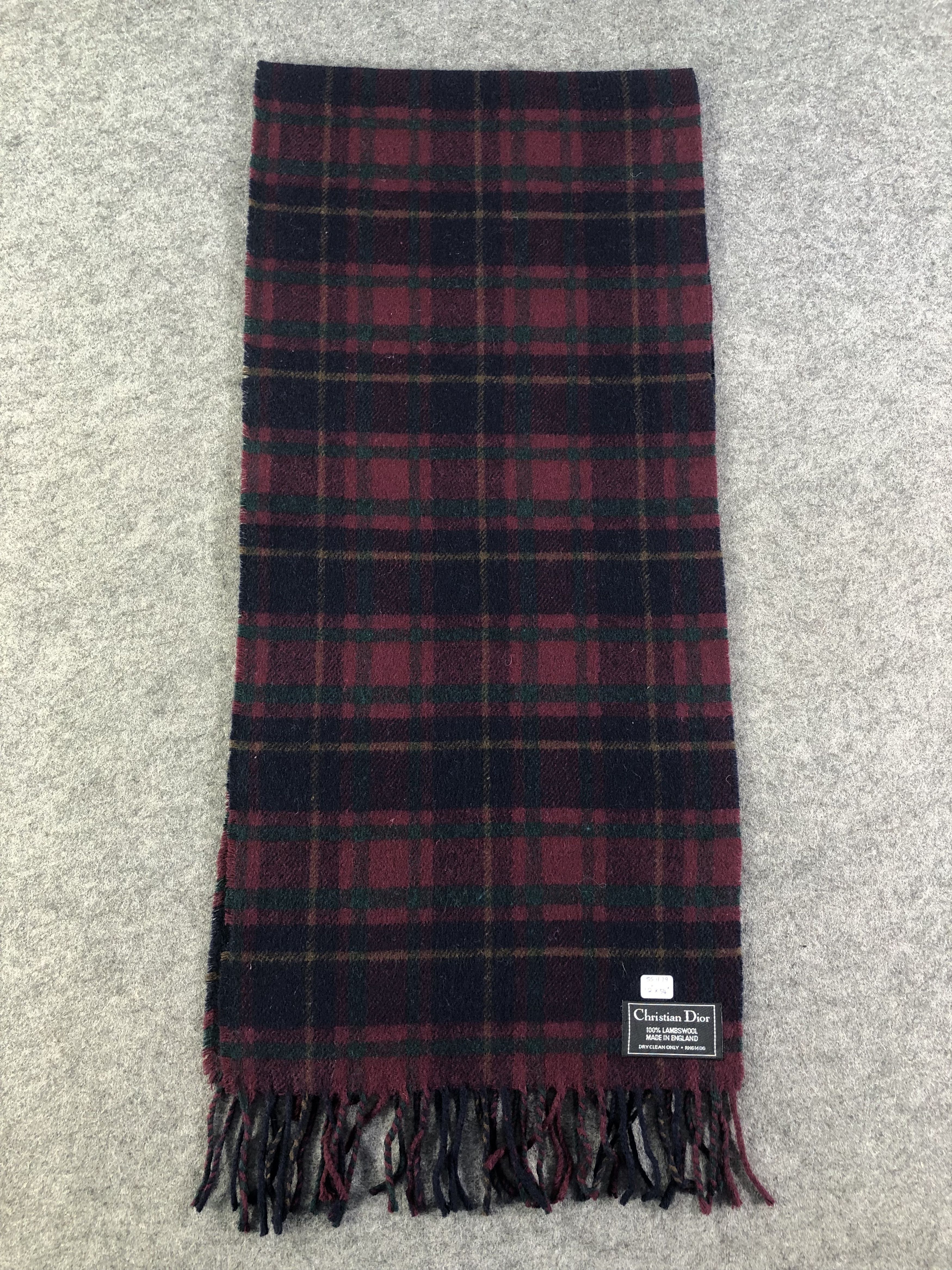Christian Dior Tartan Scarf / Muffler / Neckwear