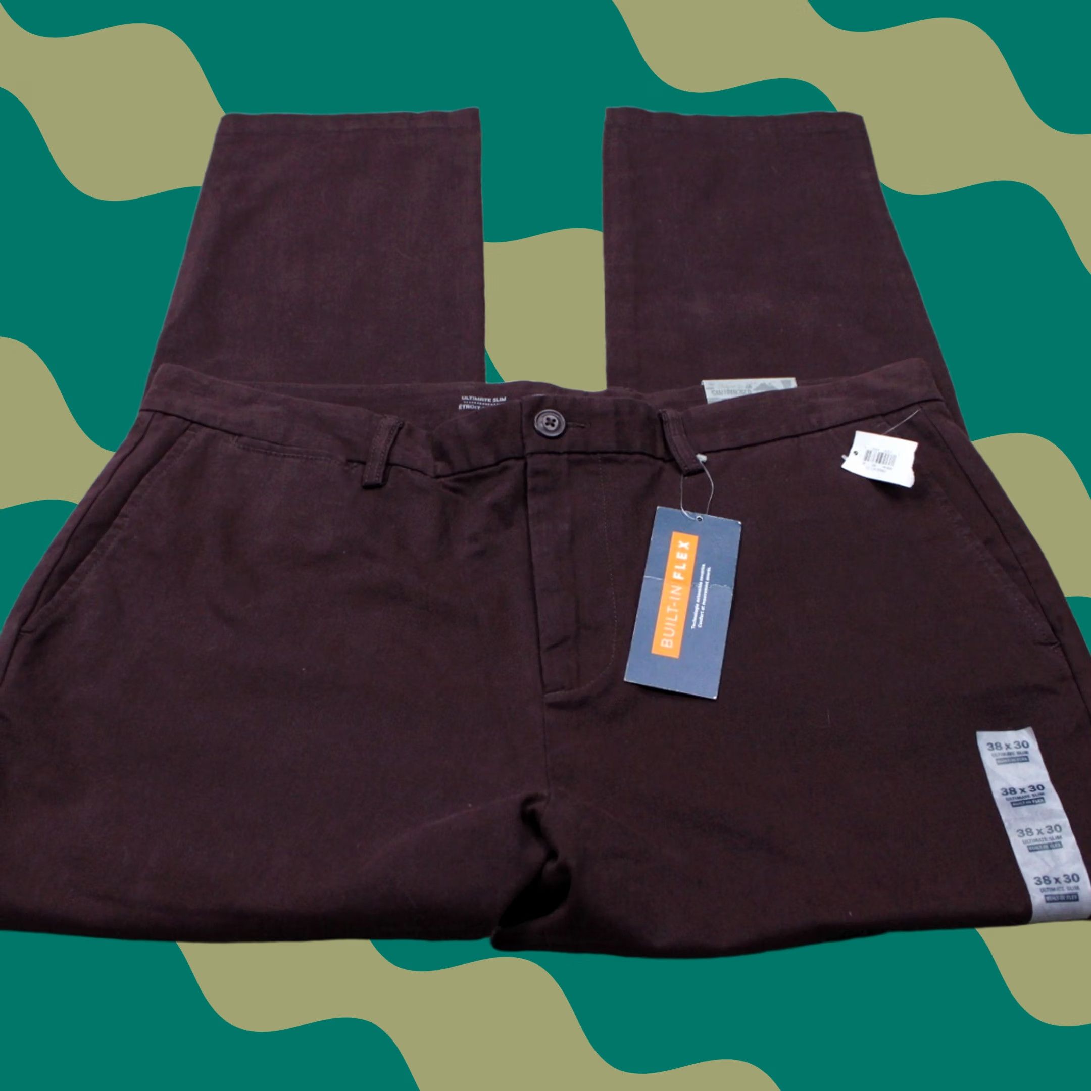 Old Navy Old Navy Slim Chino Pants NWT Mens 38x30 Red Built-In Flex Stretch Slim Fit Casual Workwear Pants Mens 38 Red 98% Cotton 2% Spandex Size US 38 / EU 54 - 1 Thumbnail