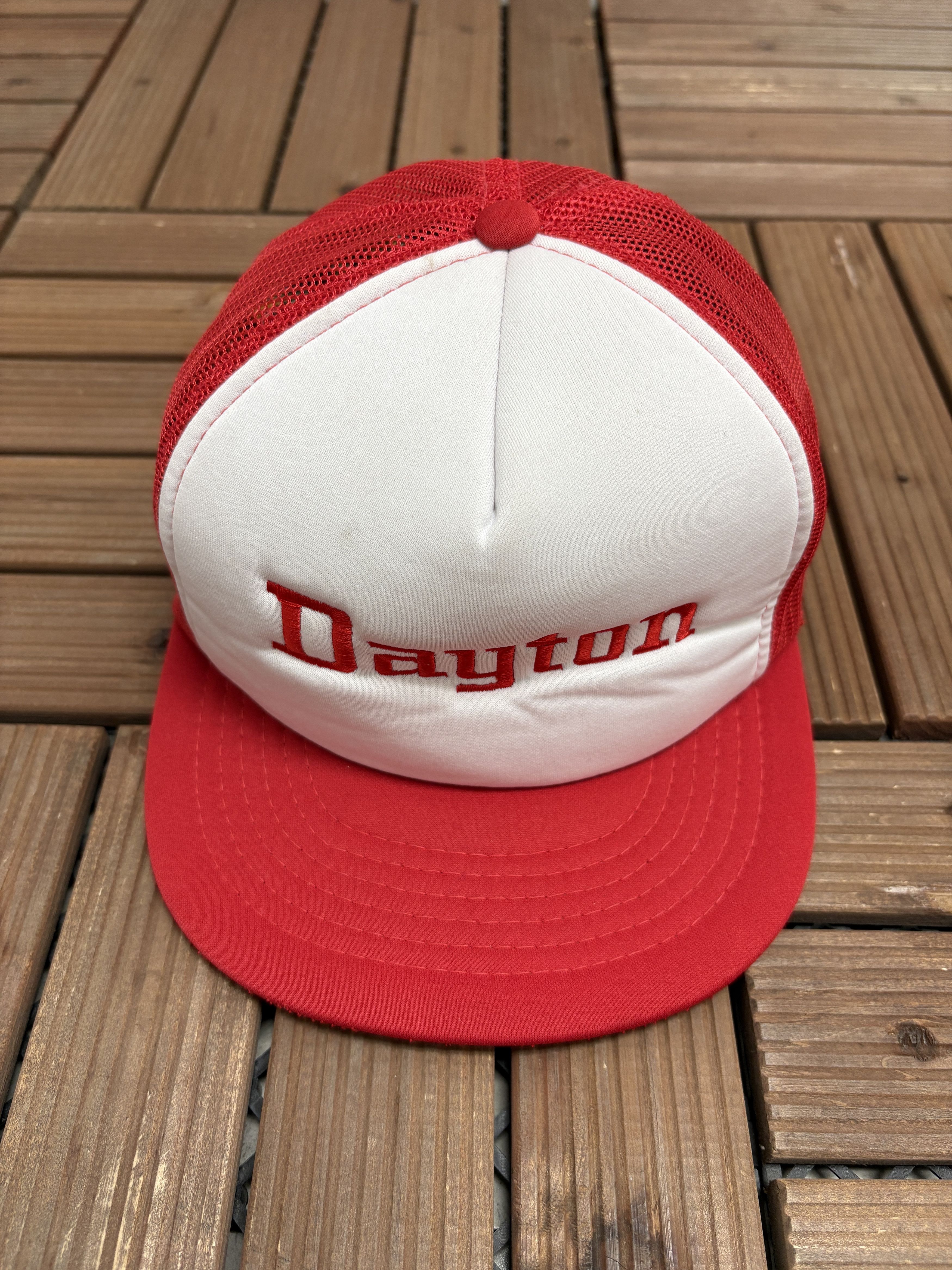 Vintage Dayton Flyers Stitched Vintage White Trucker Snap Back Hat Size ONE SIZE - 2 Thumbnail