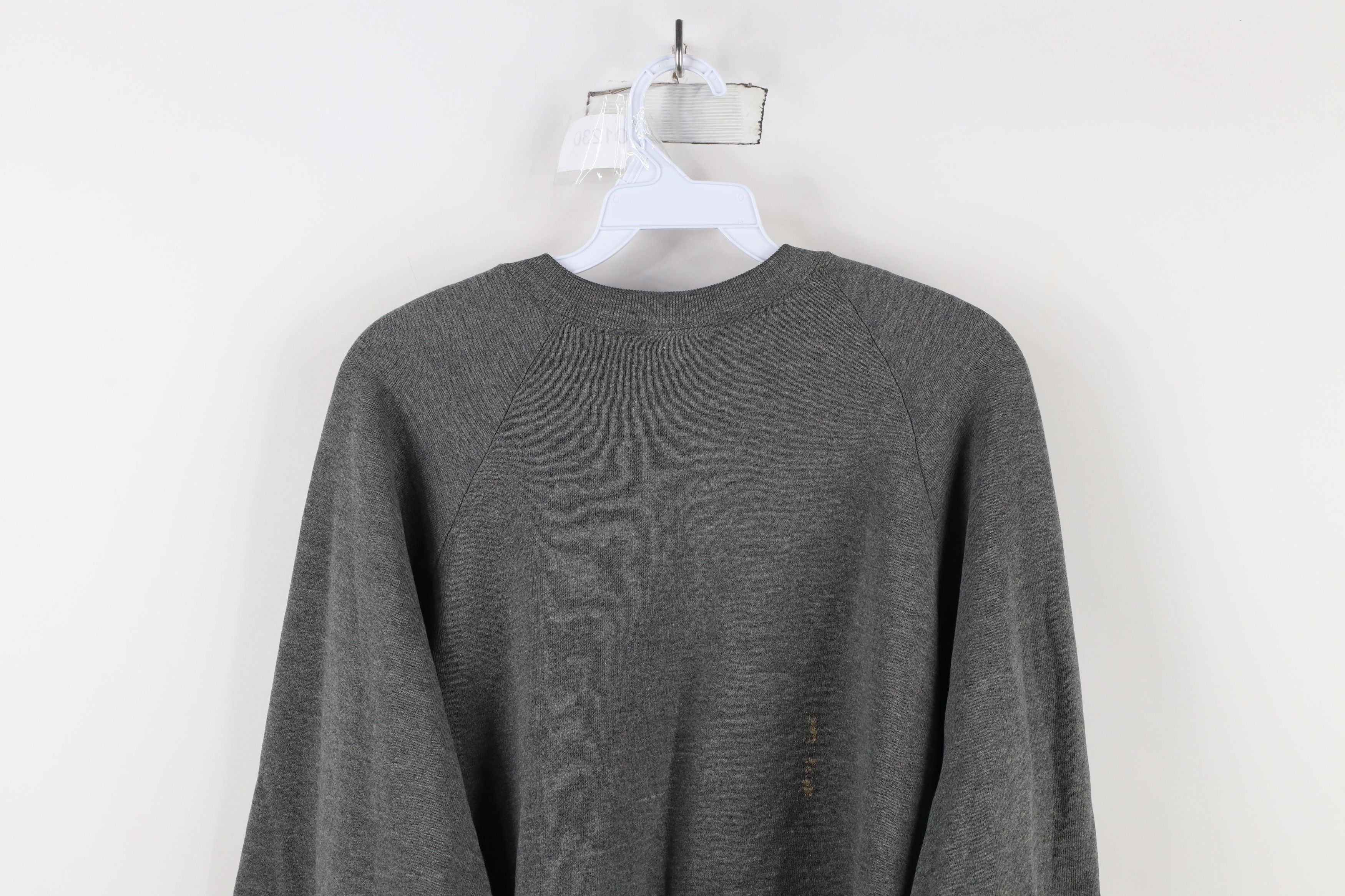 Vintage Vintage 90s Streetwear Blank Crewneck Sweatshirt Gray Size US L / EU 52-54 / 3 - 11 Thumbnail