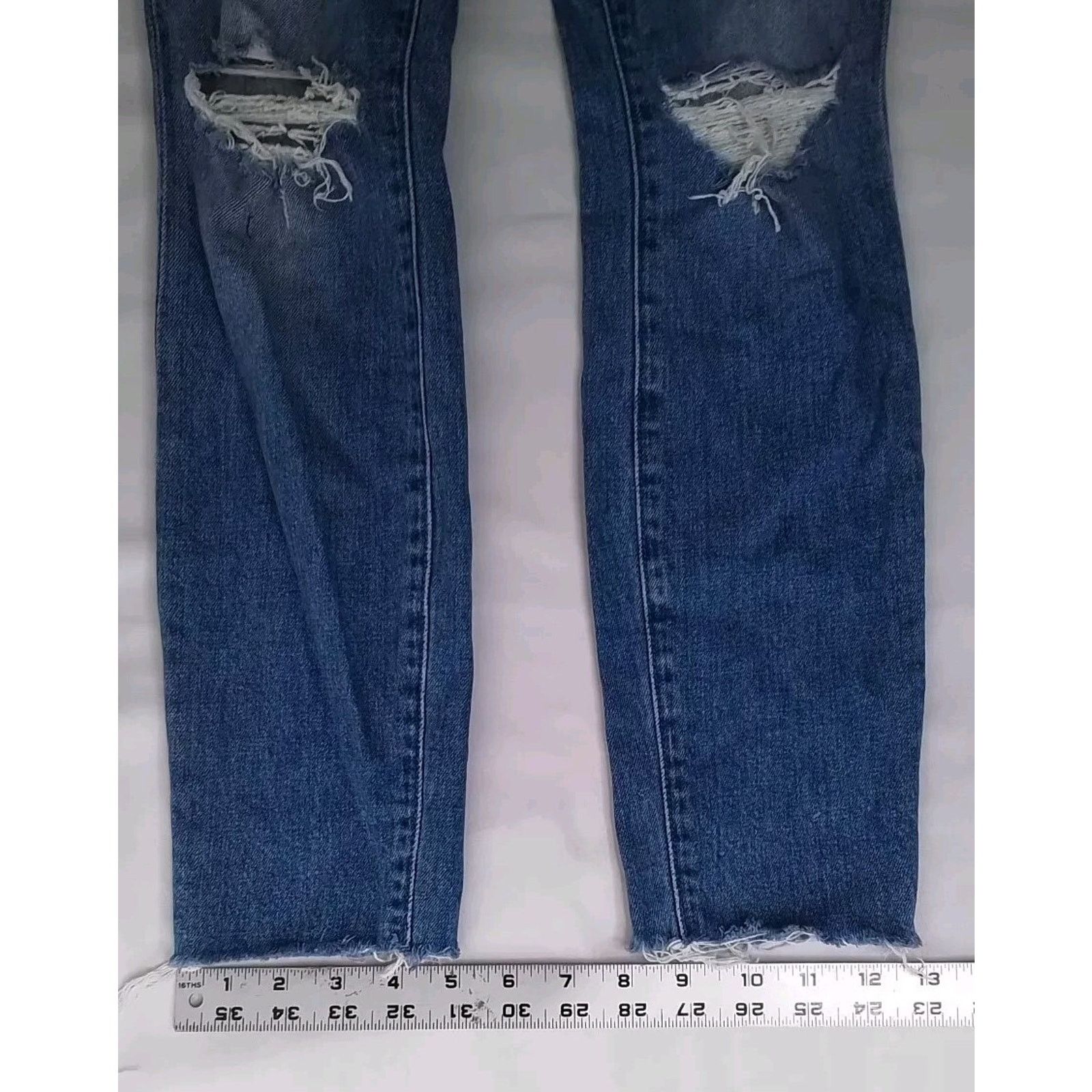 MOTHER Mother Jeans Women's 24 The Looker Ankle Fray Size 24" / US 00 / IT 34 - 13 Thumbnail
