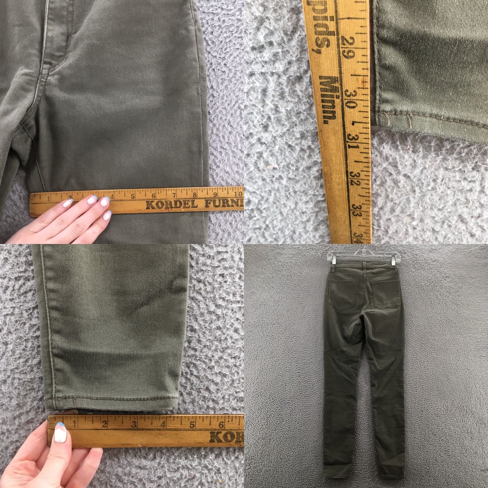 H&M H&M Label Of Graded Good Skinny Jeans Womens 10 Green Mid Rise 26x30.5 Cotton Blend 5-Pocket Regular Jeans Mens Womens Girls Size 32" / US 10 / IT 46 - 8 Thumbnail