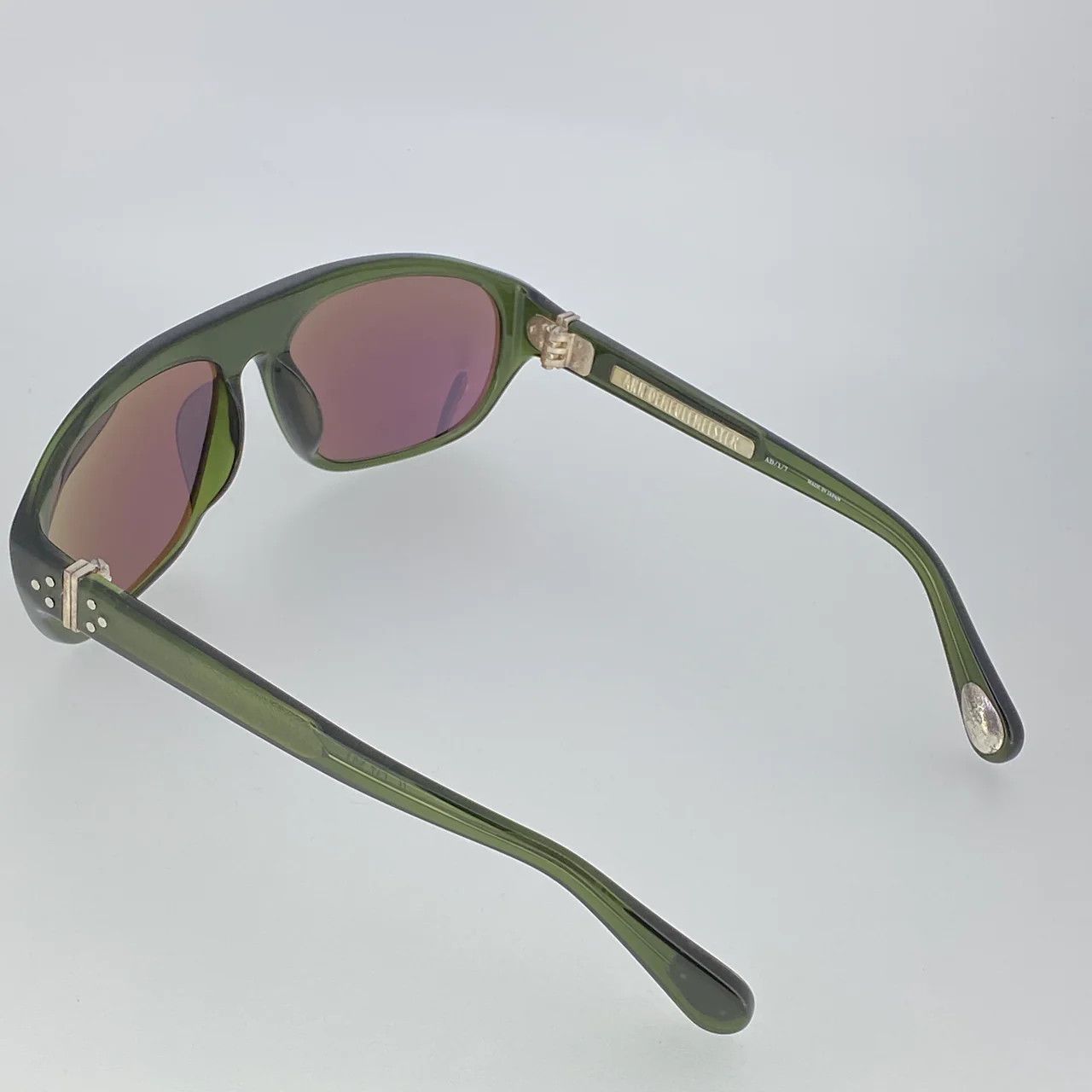 Ann Demeulemeester Ann Demeulemeester Sunglasses Flat Top Green and Purple Size ONE SIZE - 7 Thumbnail