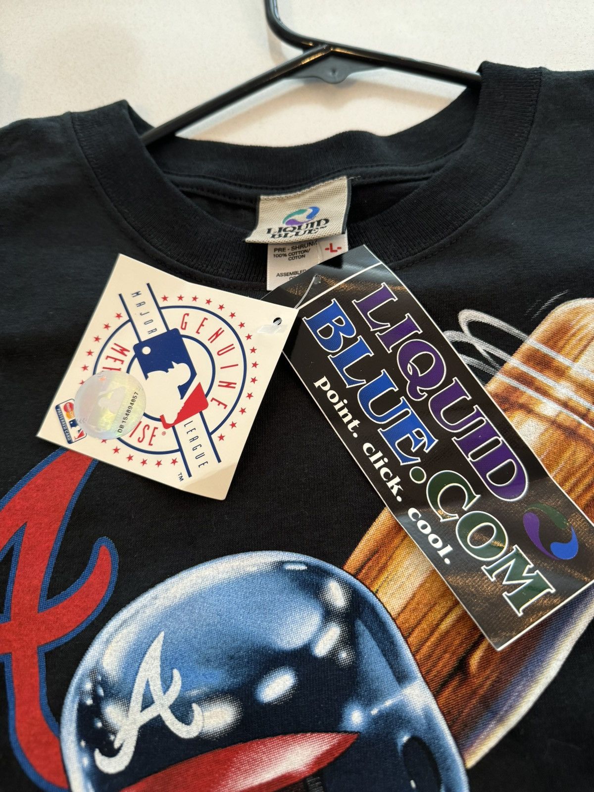 Vintage Vintage 90s Atlanta Braves Roid Rage Liquid Blue Large Size US L / EU 52-54 / 3 - 4 Thumbnail