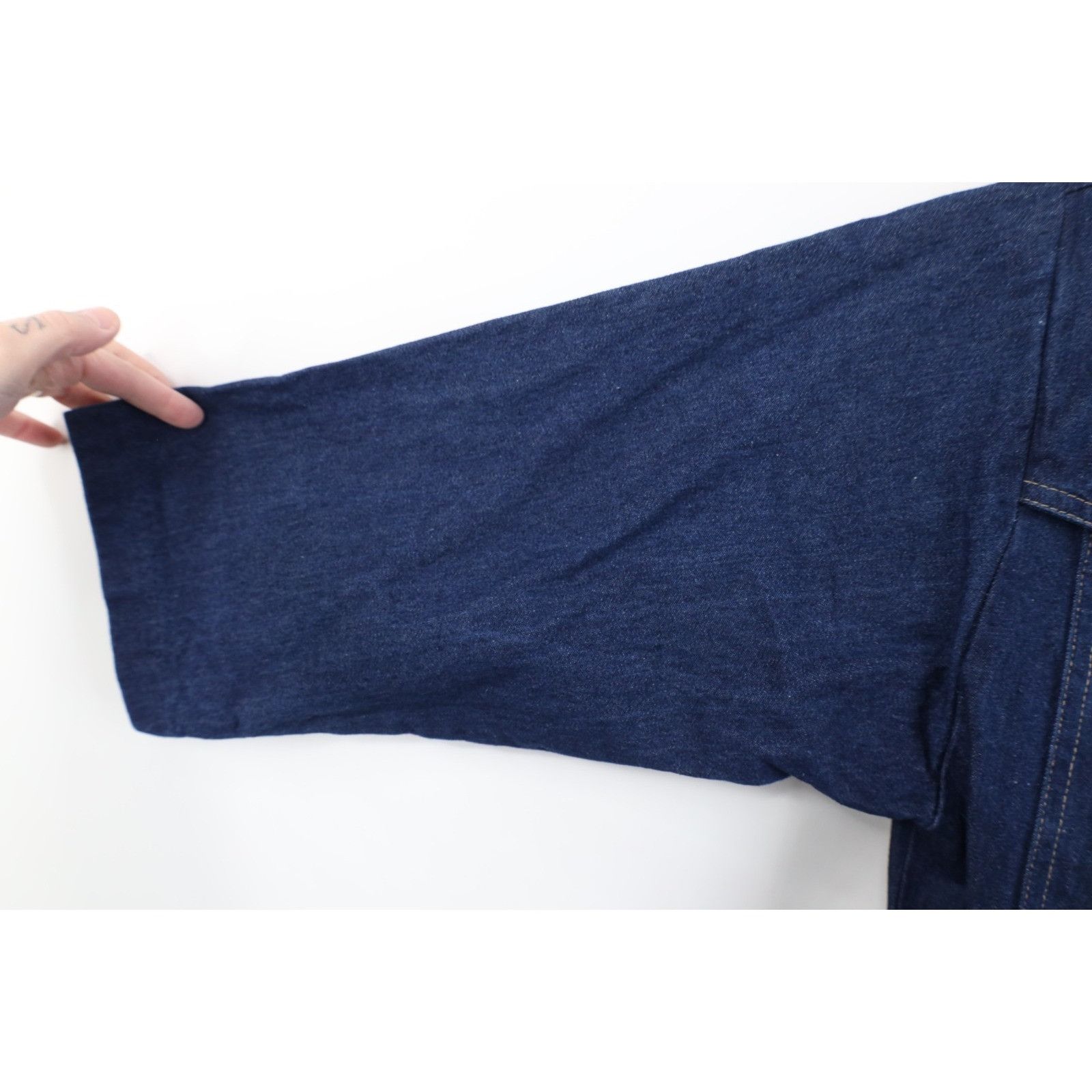 Vintage Deadstock Vintage 70s 80s Streetwear Long Sleeve Denim Dress Size M / US 6-8 / IT 42-44 - 10 Thumbnail