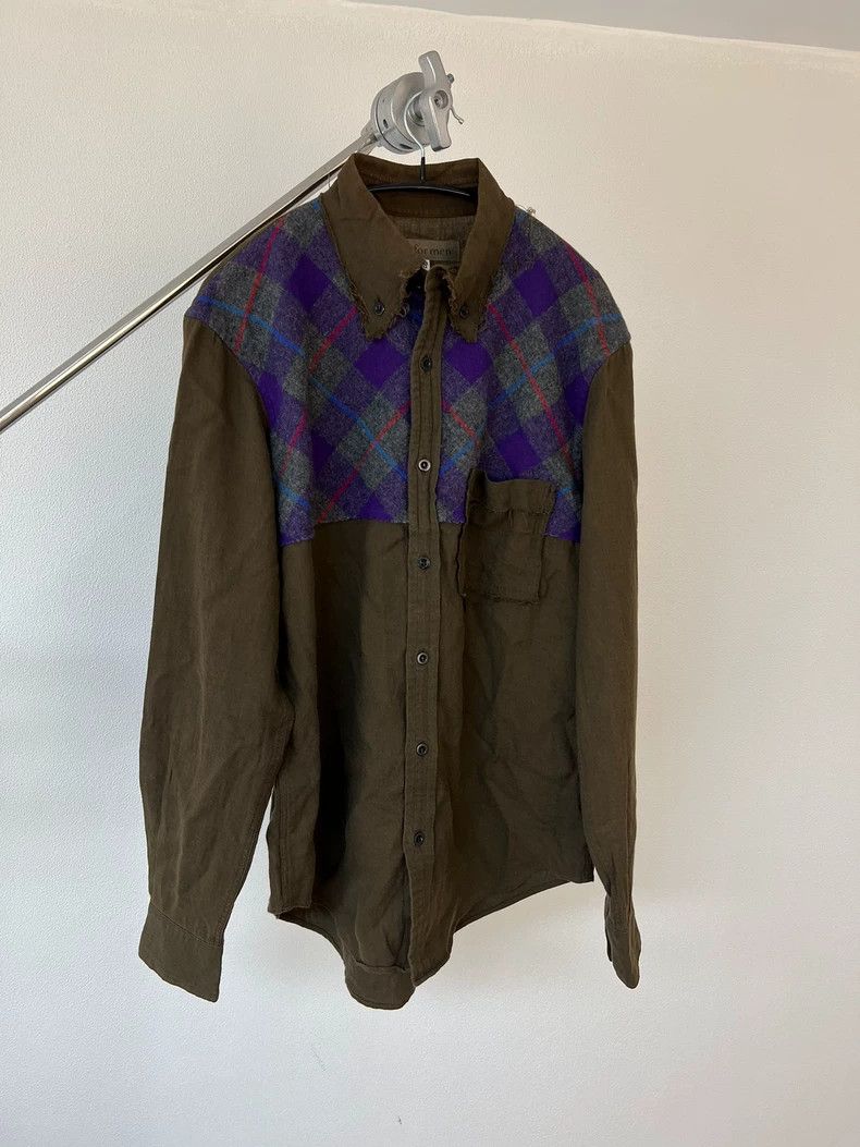 Yohji Yamamoto yohji Yamamoto Fringe-paneled wool-blend shirt 2503-Nextarr Size US L / EU 52-54 / 3 - 2 Thumbnail