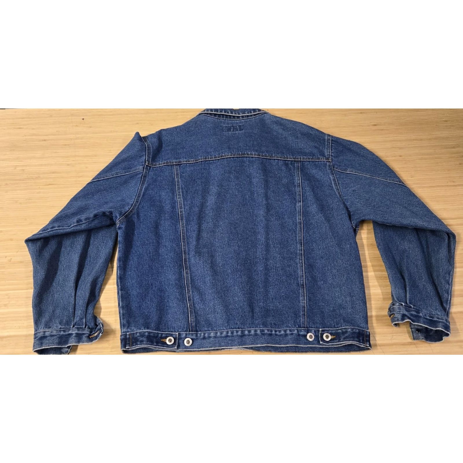 Denime Blue League Denim Jacket Mens Large Blue Trucker Sahara Hotel Casino Vegas Logo Size US L / EU 52-54 / 3 - 6 Thumbnail