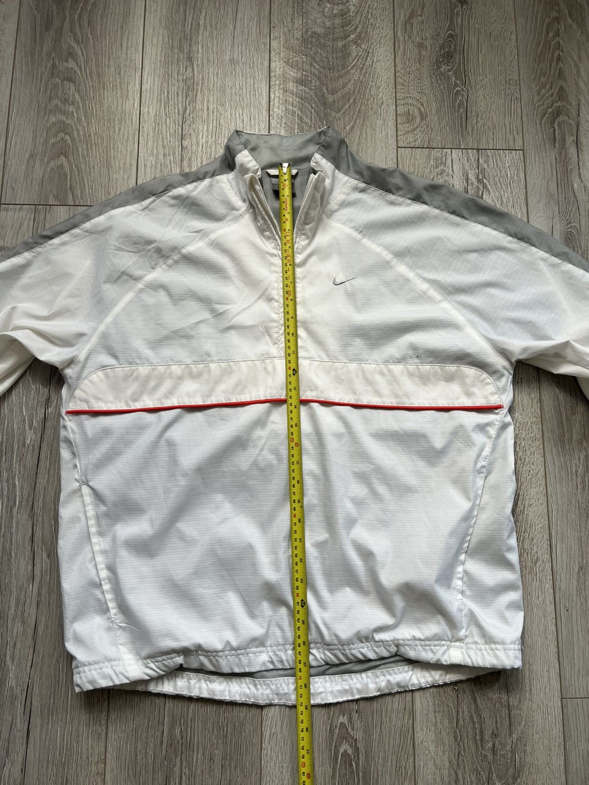 Nike Vintage Nike 2000s Nylon Light Jacket 1/2 Zip White Y2K Size US L / EU 52-54 / 3 - 15 Thumbnail