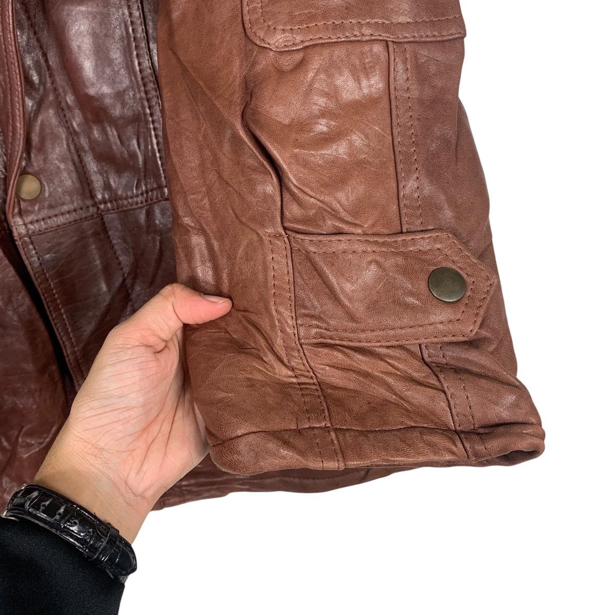 Japanese Brand Vintage Carpell Leather Jacket Made In Italy Size US M / EU 48-50 / 2 - 9 Thumbnail