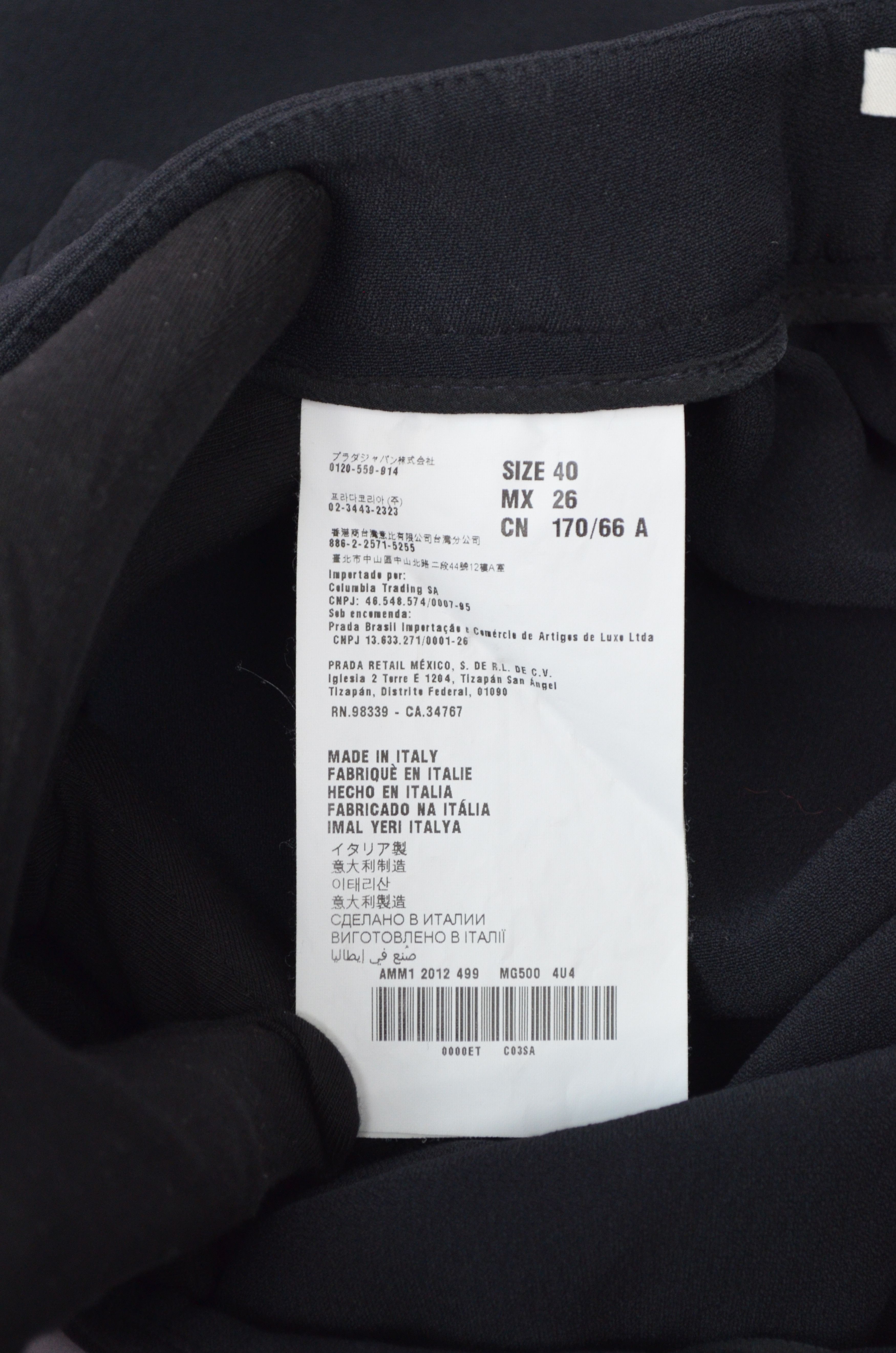 Miu Miu × Prada Miu Miu Prada Dark Navy Skirt Acetate Viscose Size IT40 Size 30" / US 8 / IT 44 - 15 Thumbnail