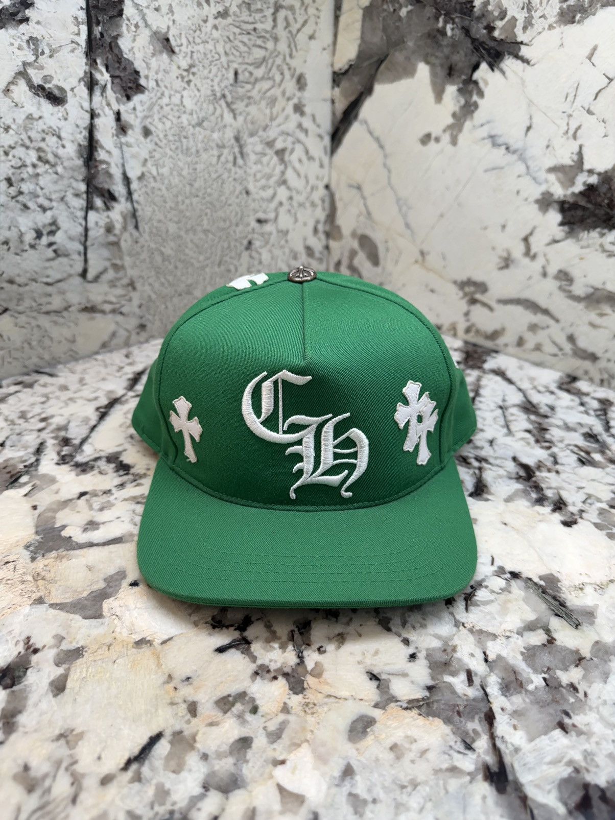 Chrome Hearts Chrome Hearts Cross Patch Hat Green White Baseball Cap Size ONE SIZE - 3 Thumbnail