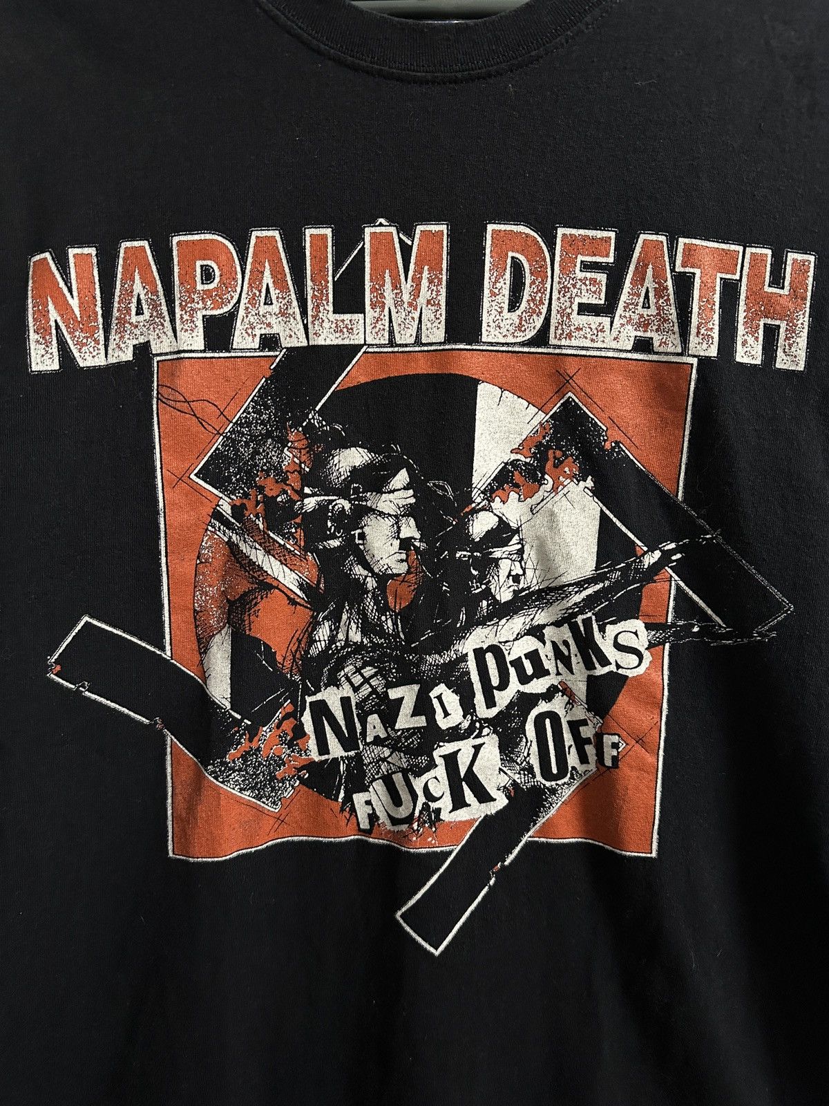 Band Tees Rare Vintage T-Shirt Napalm Death 2003 Nazi Punks F*ck Off Size US L / EU 52-54 / 3 - 3 Thumbnail