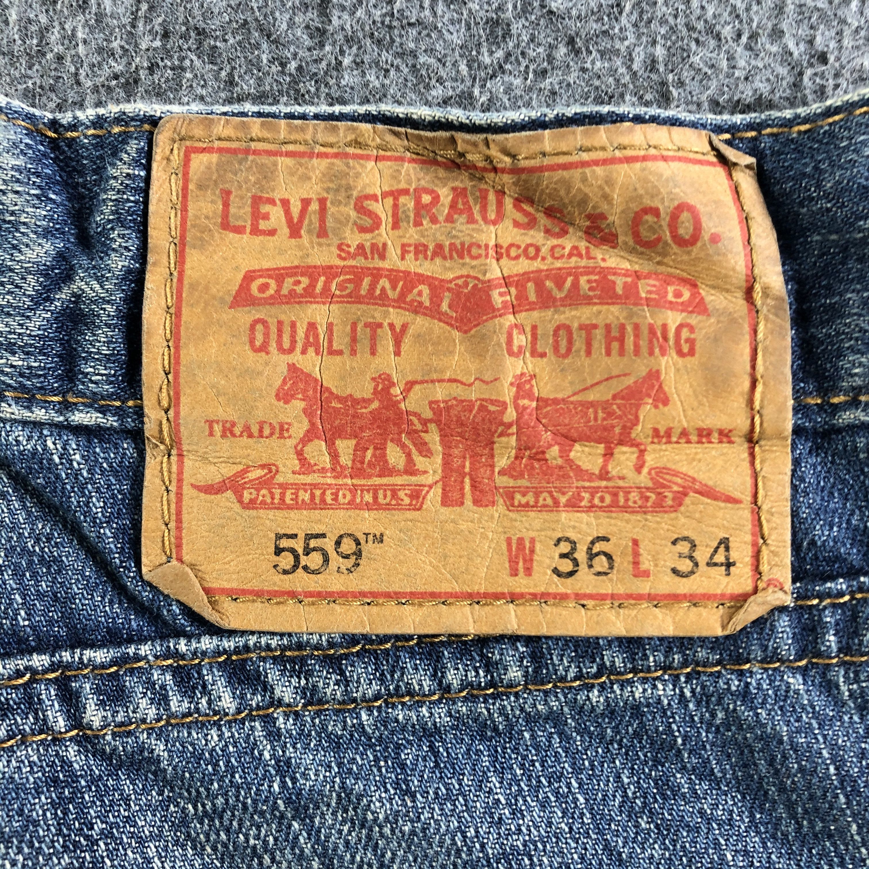 Levi's Vintage Blue Wash Levis 559 Jeans-J3139 Size US 39 - 5 Thumbnail