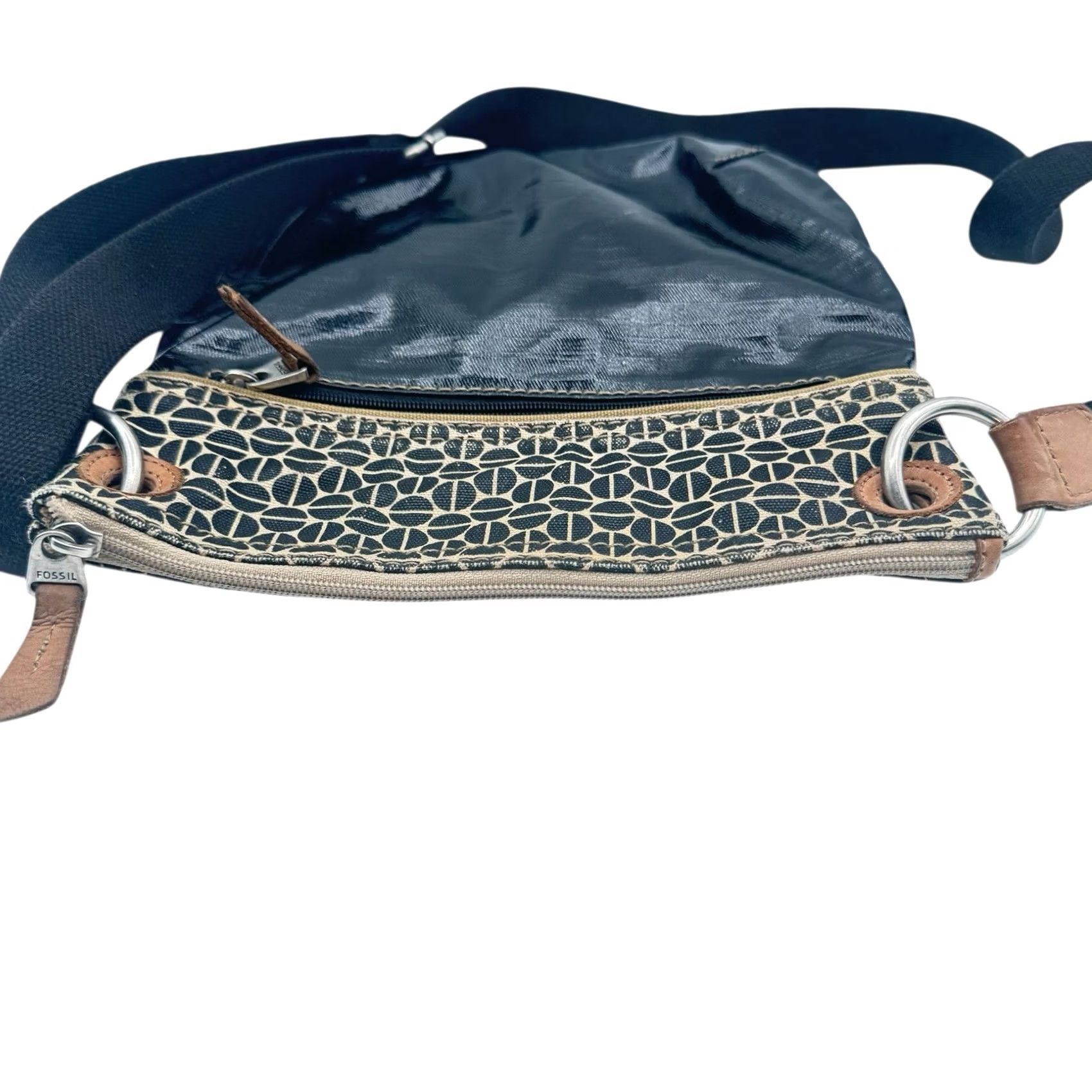 Fossil Fossil Shoulder Bag Womens Medium Black Leather Handbag Size ONE SIZE - 5 Thumbnail