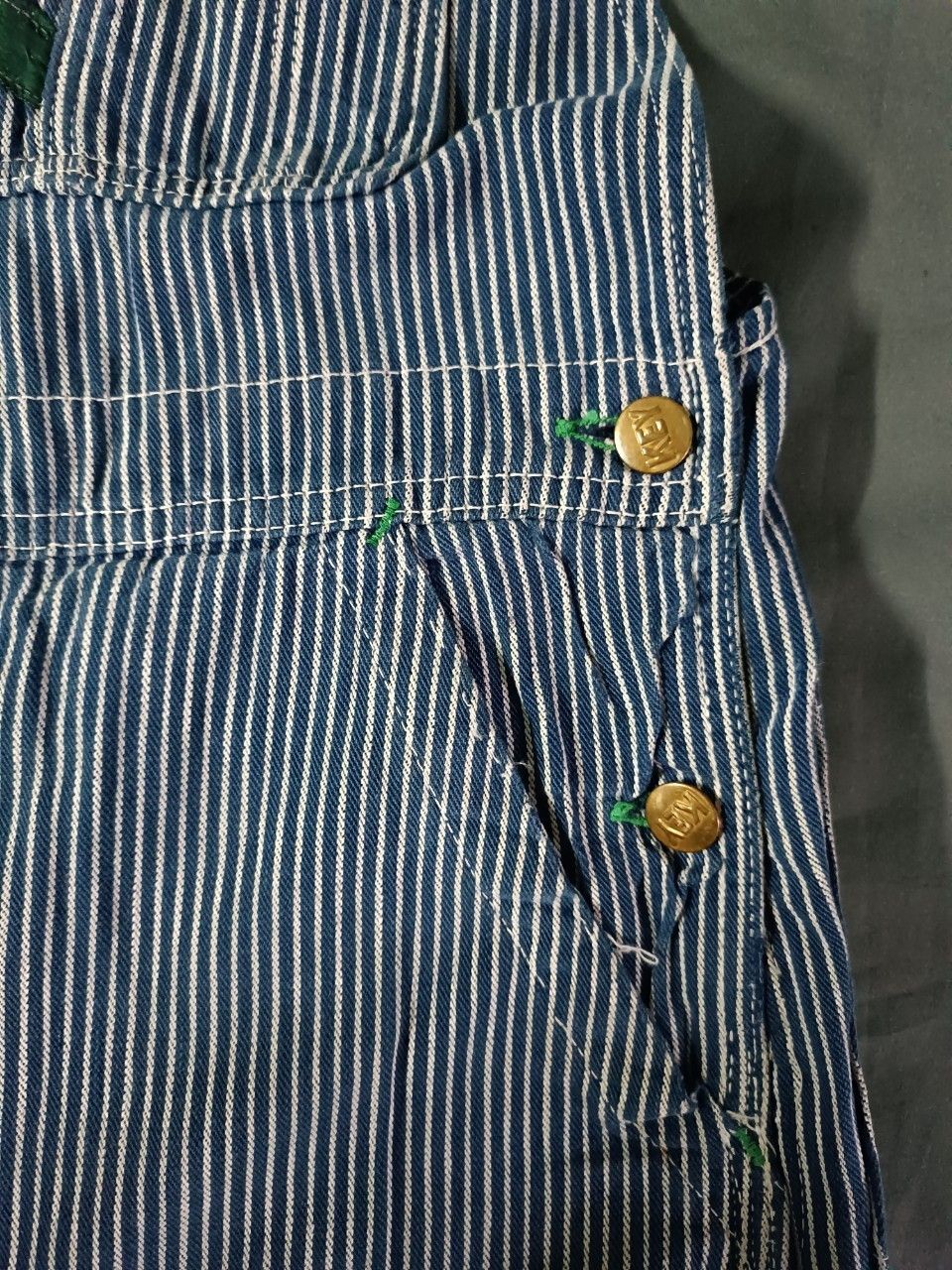 Other Vintage 1950s KEY Imperial Sanforized Hickory Overalls. Size US 34 / EU 50 - 5 Thumbnail