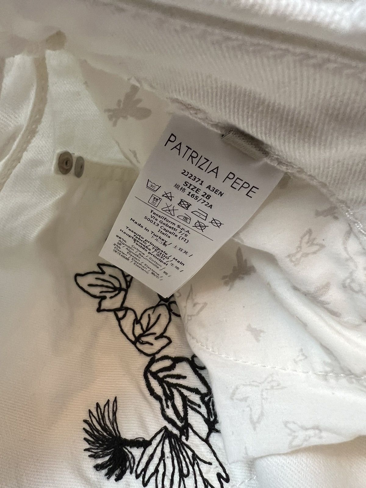 Patrizia Pepe Patricia pepe white denim pants hype sale streetwear Size 28" / US 6 / IT 42 - 6 Thumbnail