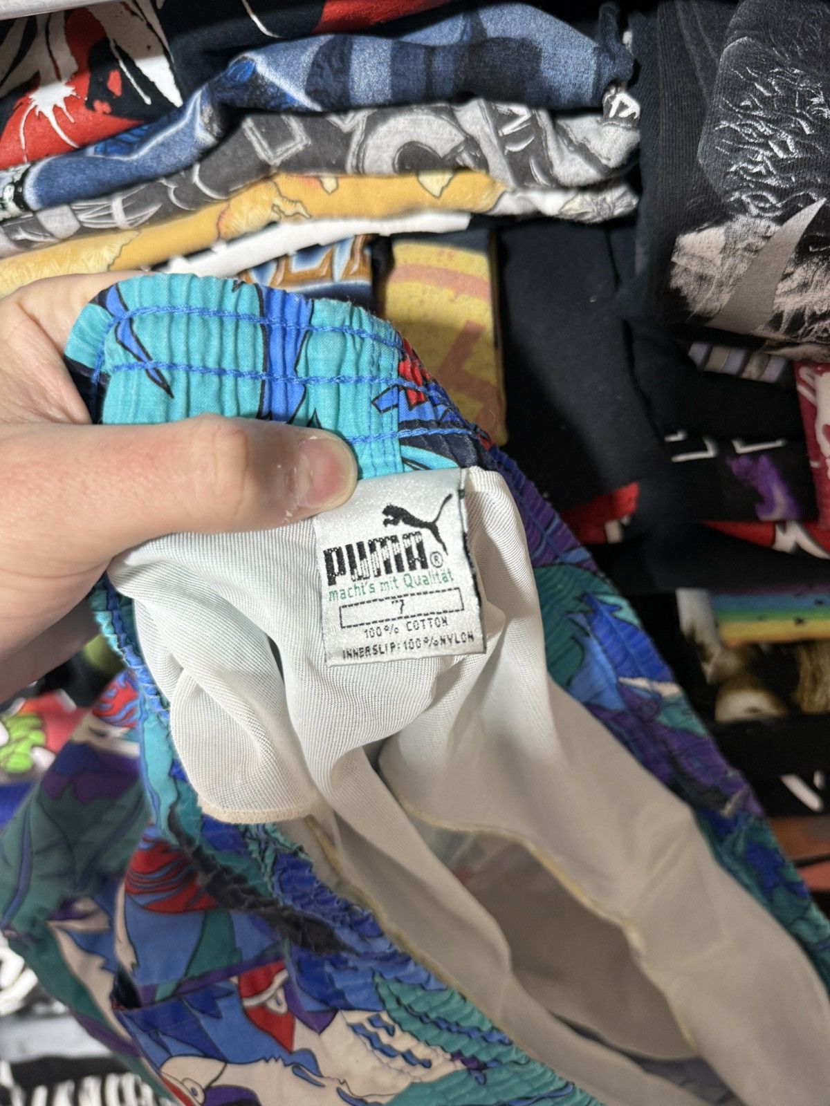 Puma Vintage 90’s Puma Hawaiian Beach Nylon Swim Retro Shorts Size US 34 / EU 50 - 8 Thumbnail