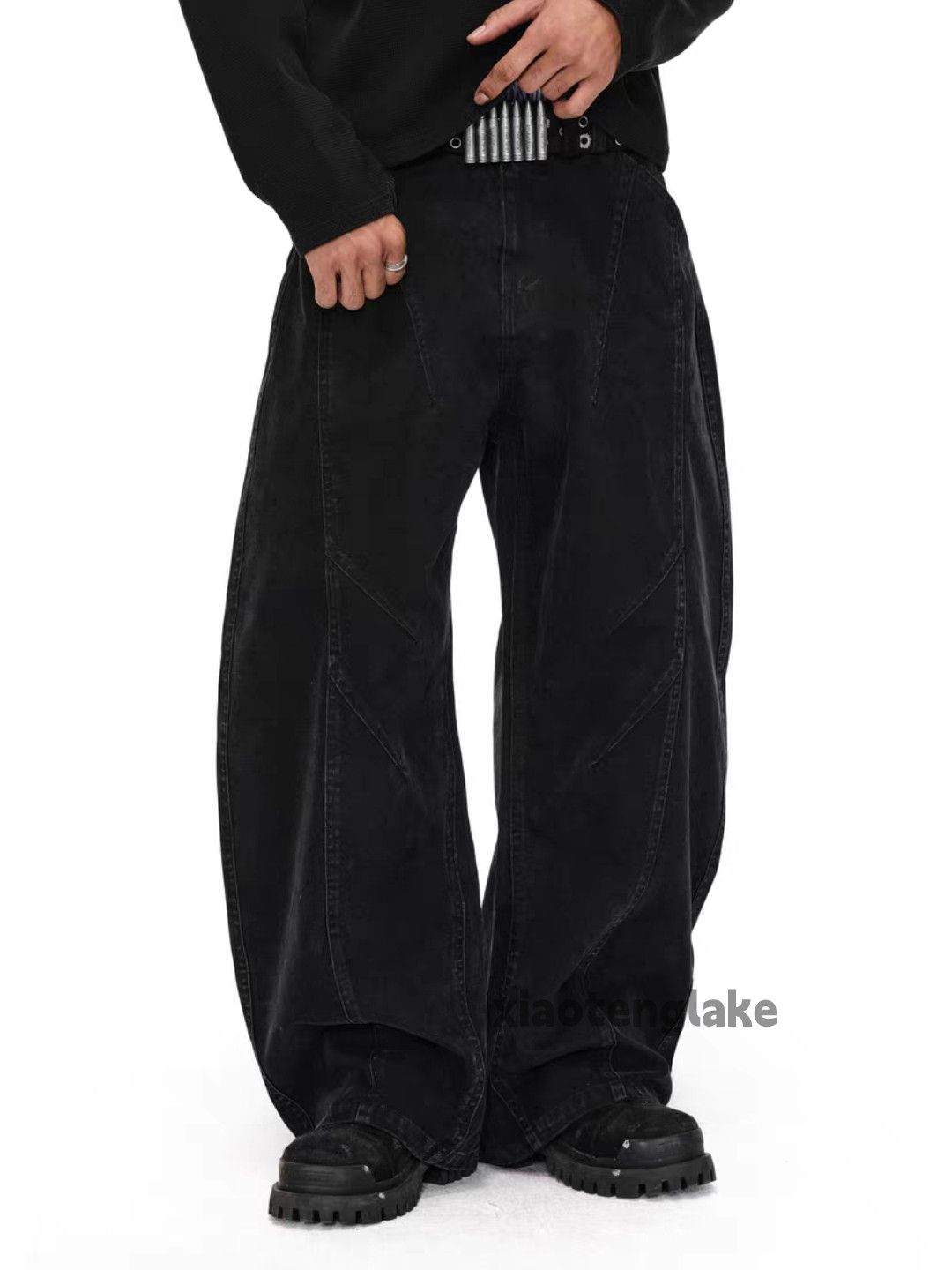 Vintage Utility washed faded loose baggy skate hiphop pants Size US 34 / EU 50 - 1 Thumbnail