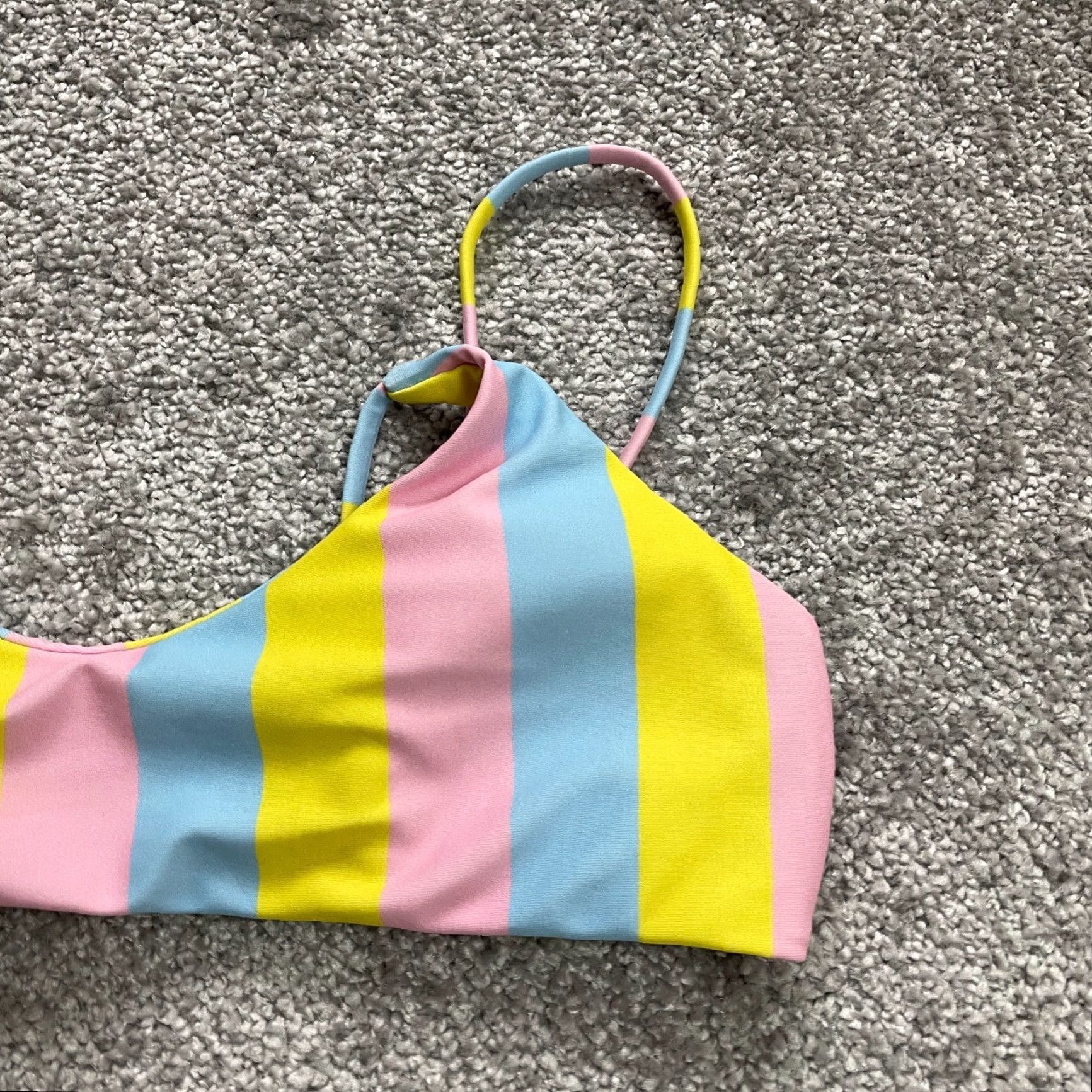 Rainbow Unbranded Swimwear Bikini Top Womens Small Multicolor Rainbow Striped Padded Size S / US 4 / IT 40 - 5 Thumbnail