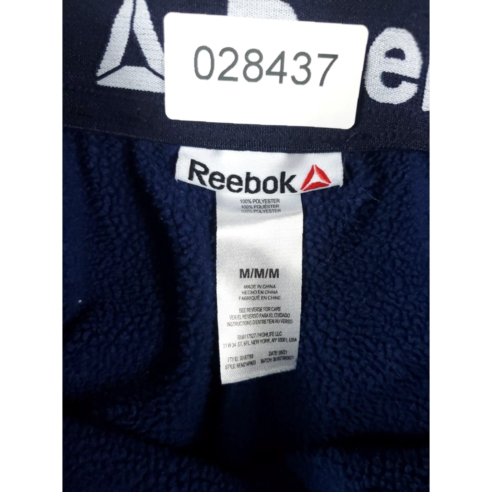 Reebok Reebok Pants Mens Size Medium Blue Tech Fleece Track Running Joggers Sweatpants Regular Fit Size US 31 - 8 Thumbnail