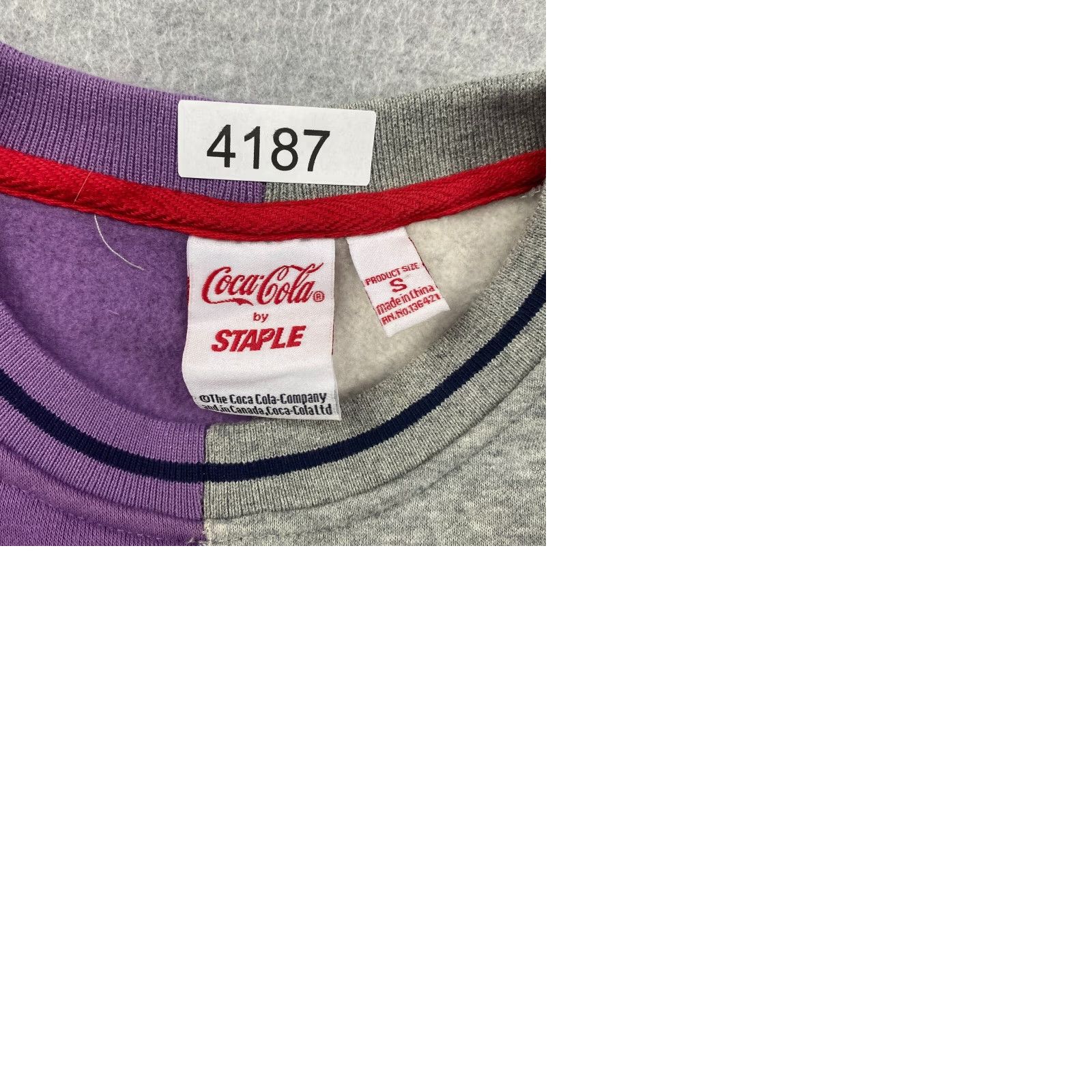 Vintage Coca-Cola x Staple Sweatshirt Mens Small Purple Gray Crewneck Embroidered Logo Size US S / EU 44-46 / 1 - 9 Thumbnail
