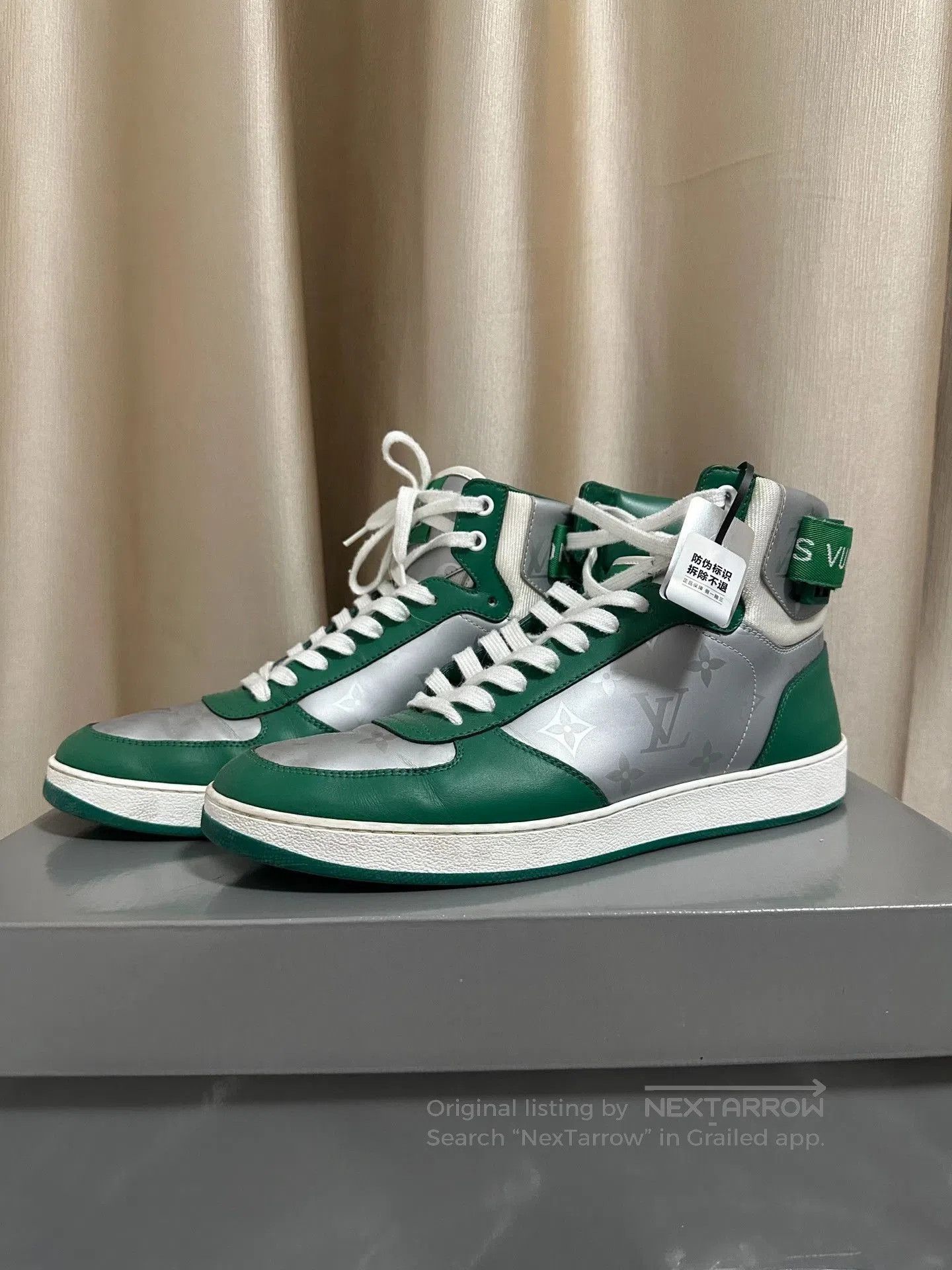 Louis Vuitton Louis Vuitton Rivoli Gray Green Sneakers. Size US 8 / EU 41 - 1 Thumbnail