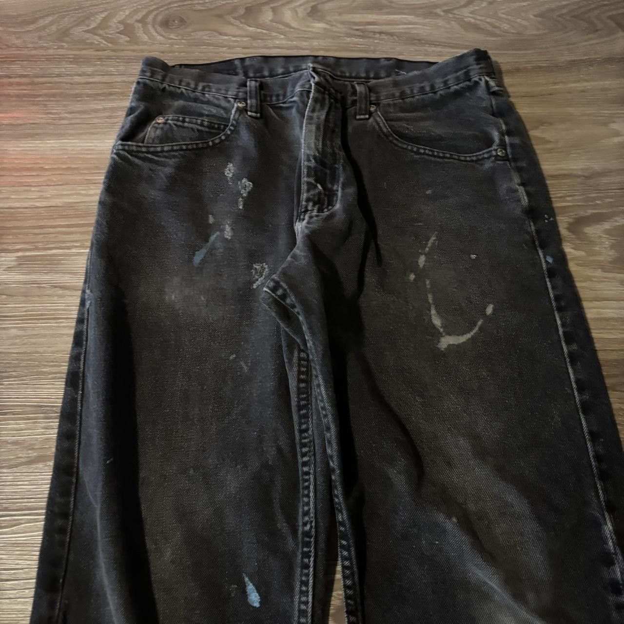 Vintage Crazy Vintage Y2K/2000s Grunge Black Faded Denim Jeans! 32x30 Size US 32 / EU 48 - 5 Thumbnail