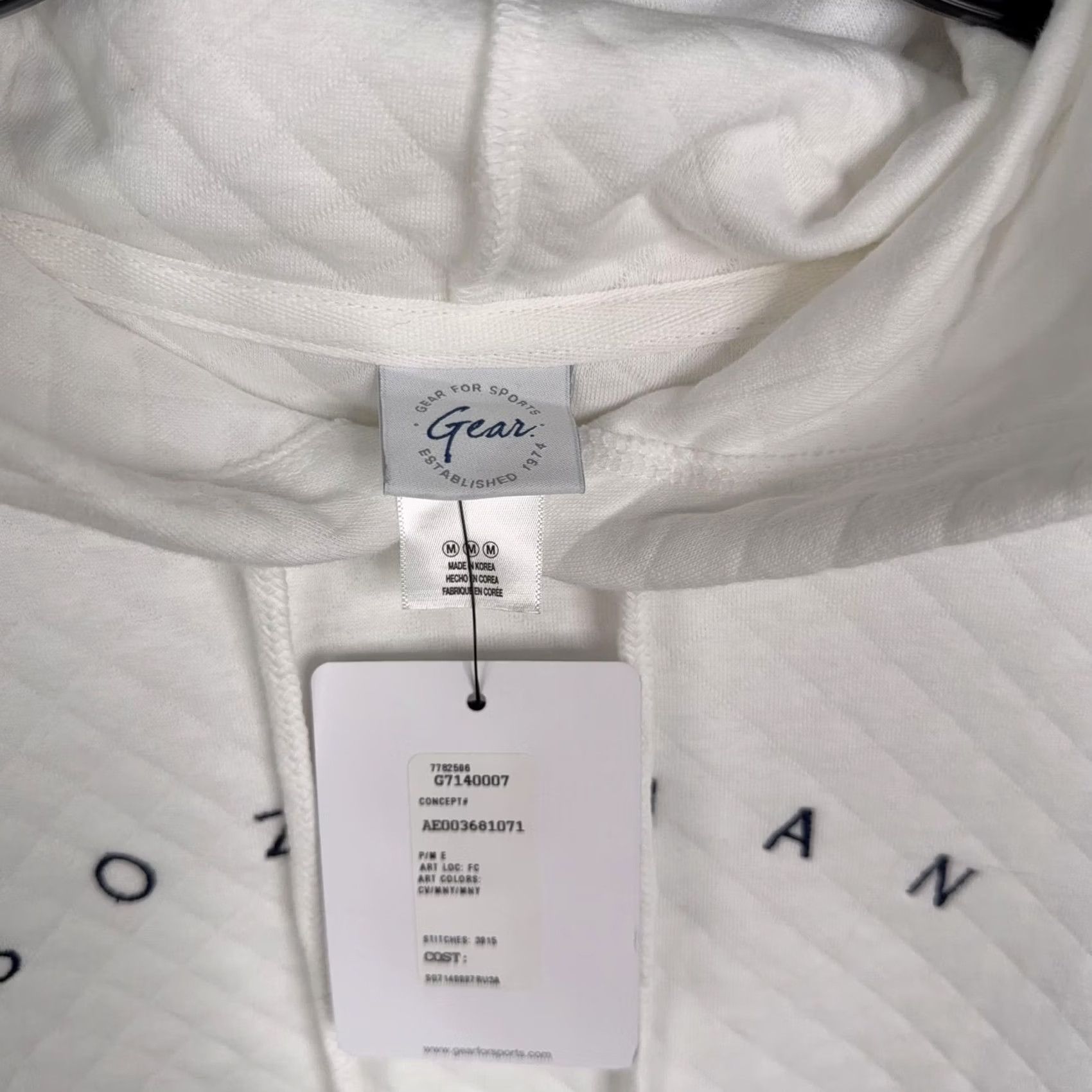 Vintage Gear for Sports Hoodie Mens Medium White Quilted Pullover Bozeman Elk Sweatshirt Size US M / EU 48-50 / 2 - 4 Thumbnail