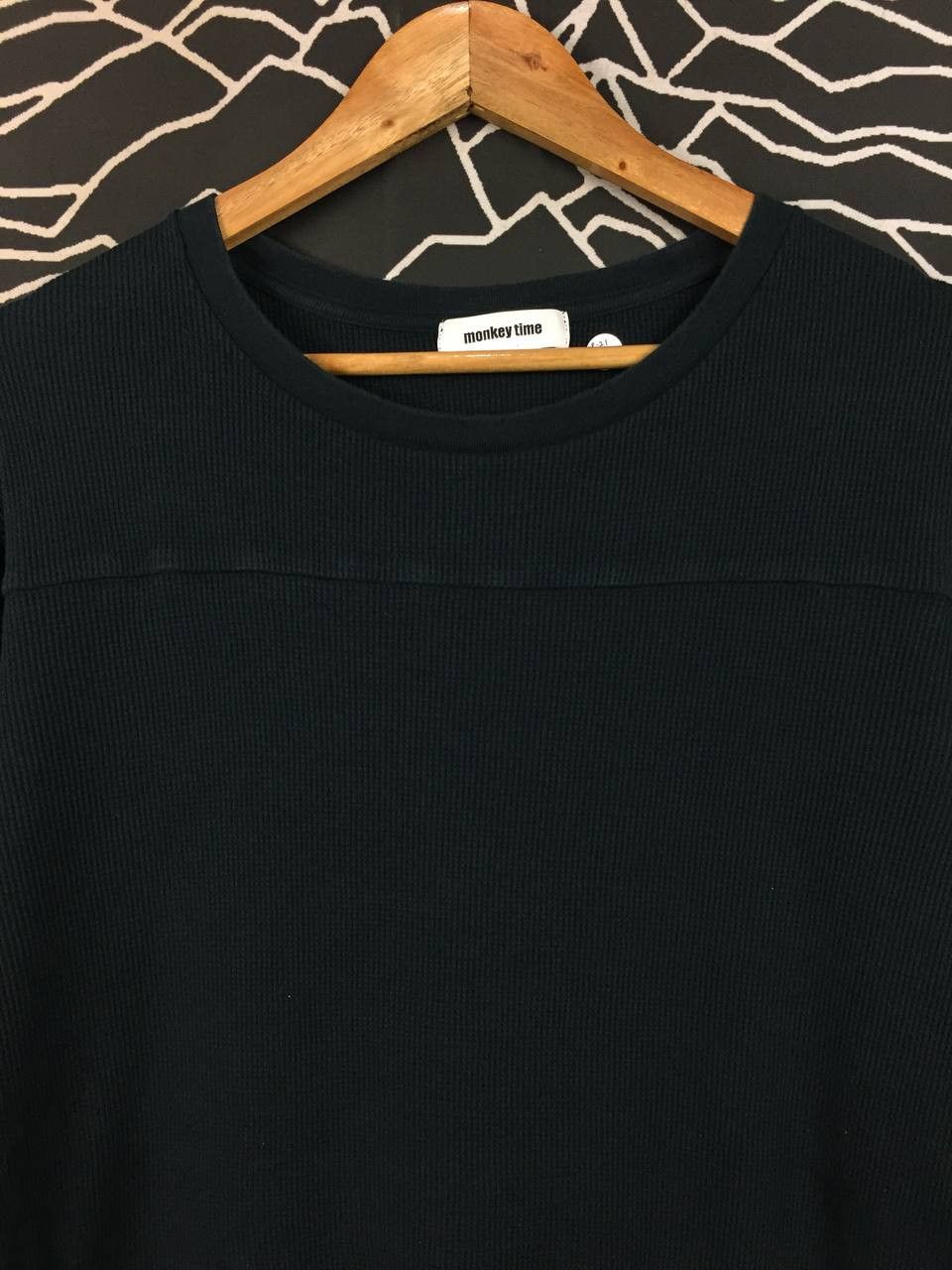 monkey time Monkey Time Japan Waffle Knit Curved Hem Thermal Tee Size US M / EU 48-50 / 2 - 3 Thumbnail