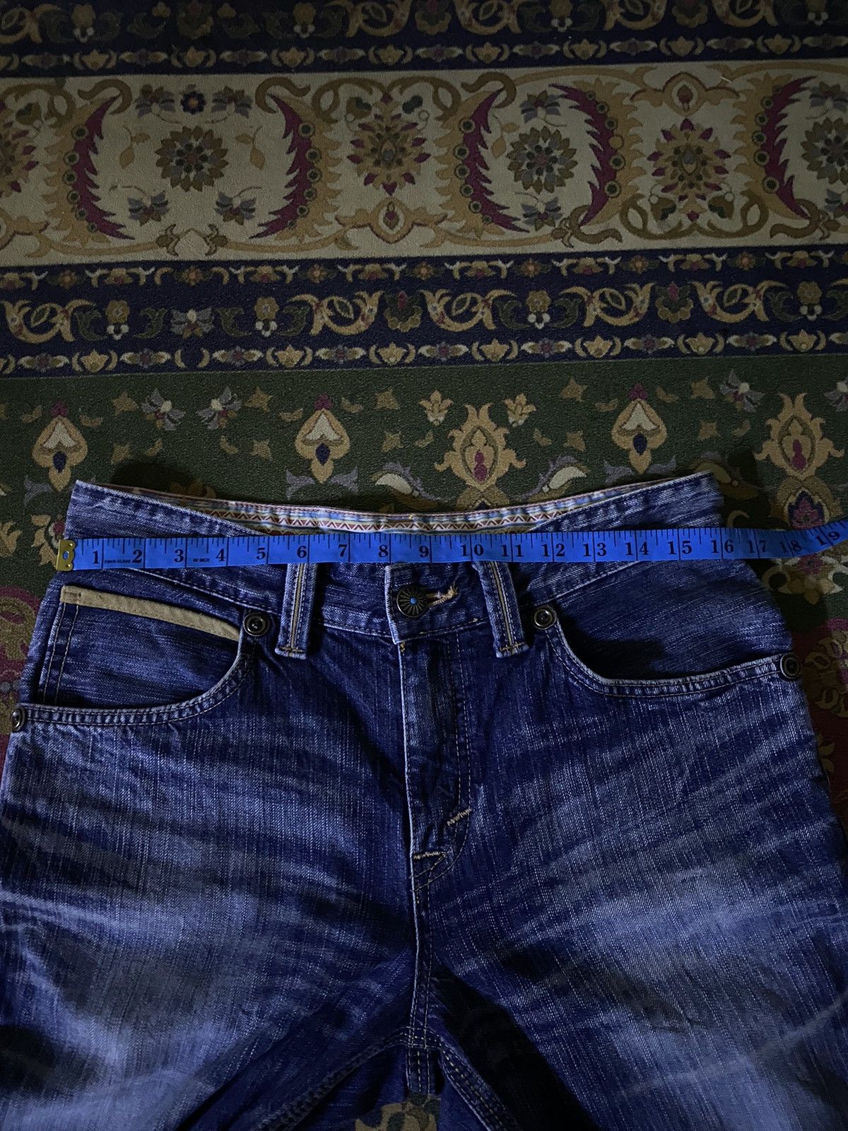 Edwin × If Six Was Nine × Le Grande Bleu (L.G.B.) 🔥RARE🔥Vintage Edwin Exclusive Flare Distressed Denim Size US 32 / EU 48 - 13 Thumbnail