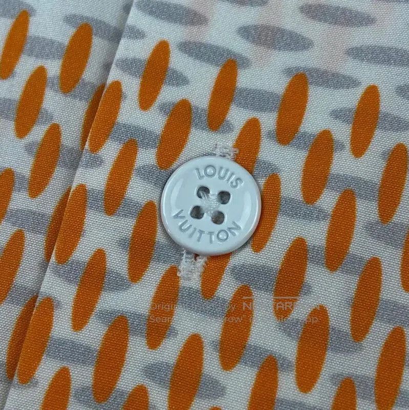 Louis Vuitton Louis Vuitton Women's Large Orange Cotton Shirt . Size L / US 10 / IT 46 - 3 Thumbnail