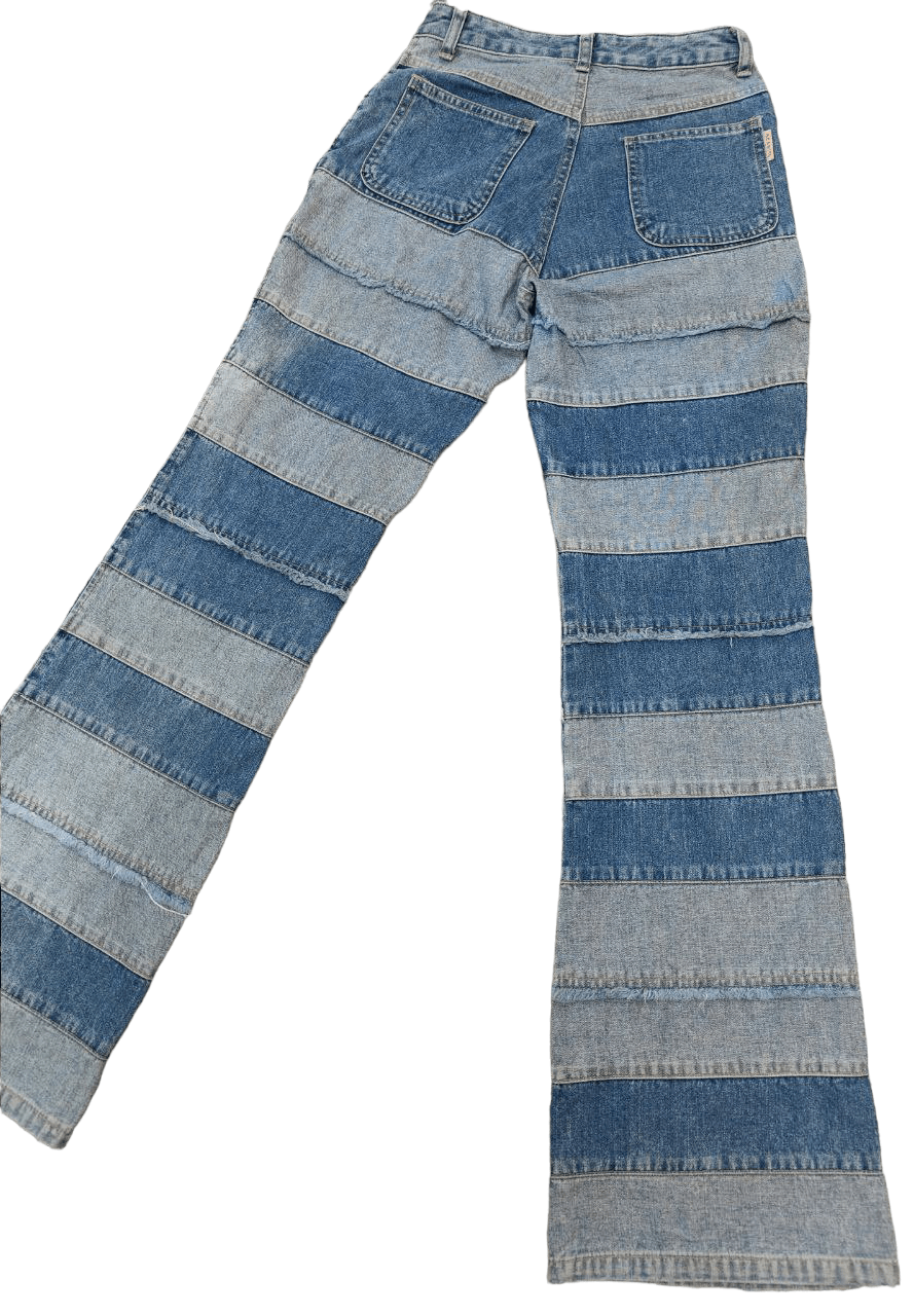 Japanese Brand Japanese Seawind Reconstructed Flare Denim Size 25" / US 0 / IT 36 - 3 Thumbnail
