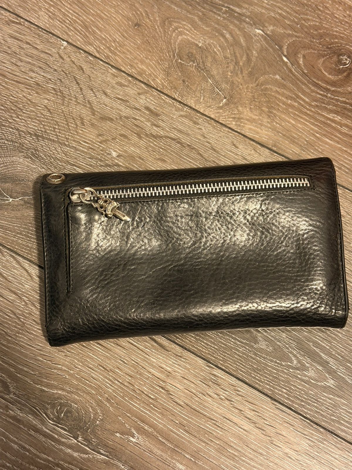 Chrome Hearts Wave wallet heavy leather silver cross snap Size ONE SIZE - 2 Thumbnail
