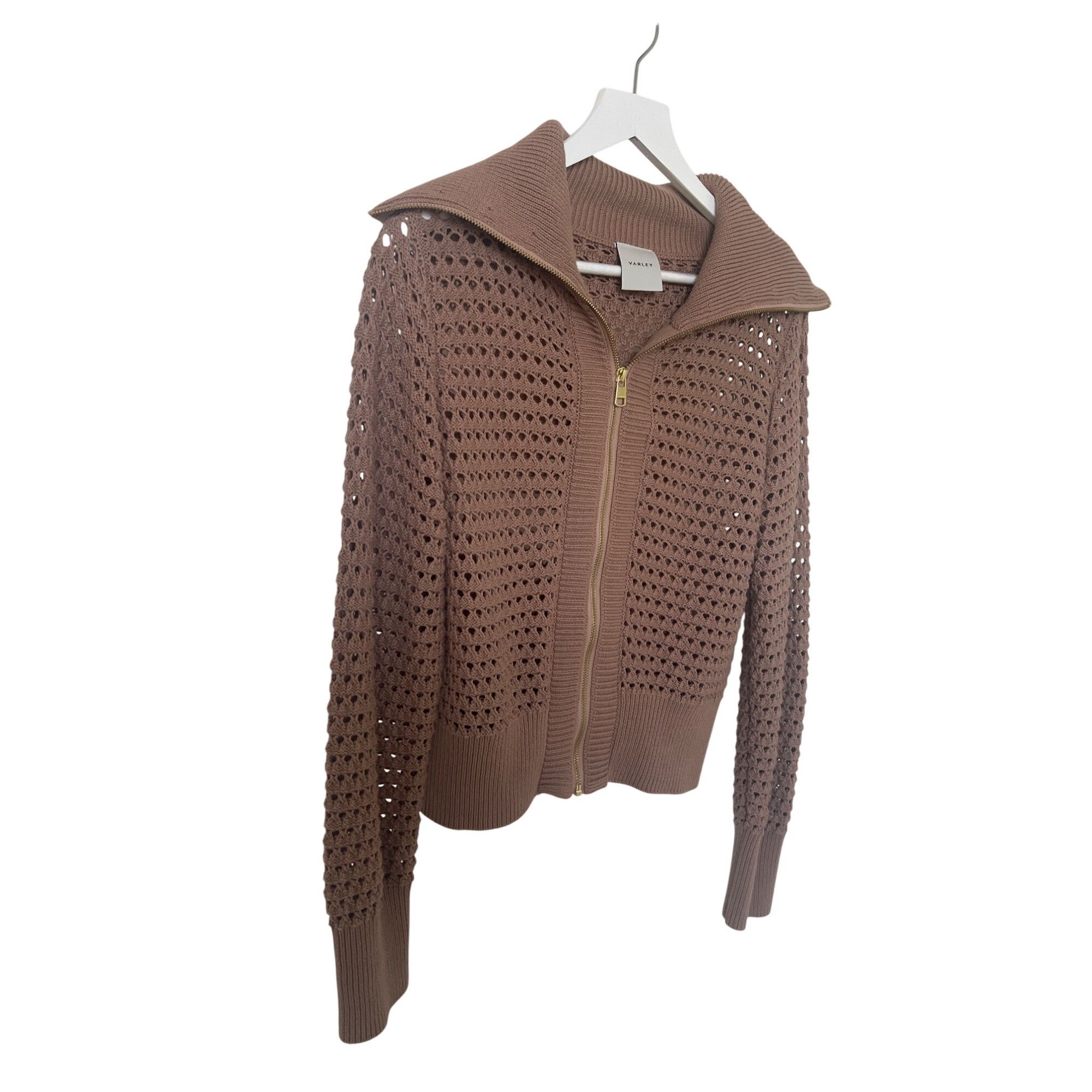 Varley Varley Eloise Cedar Full Zip Knit Jacket Size XS / US 0-2 / IT 36-38 - 3 Thumbnail