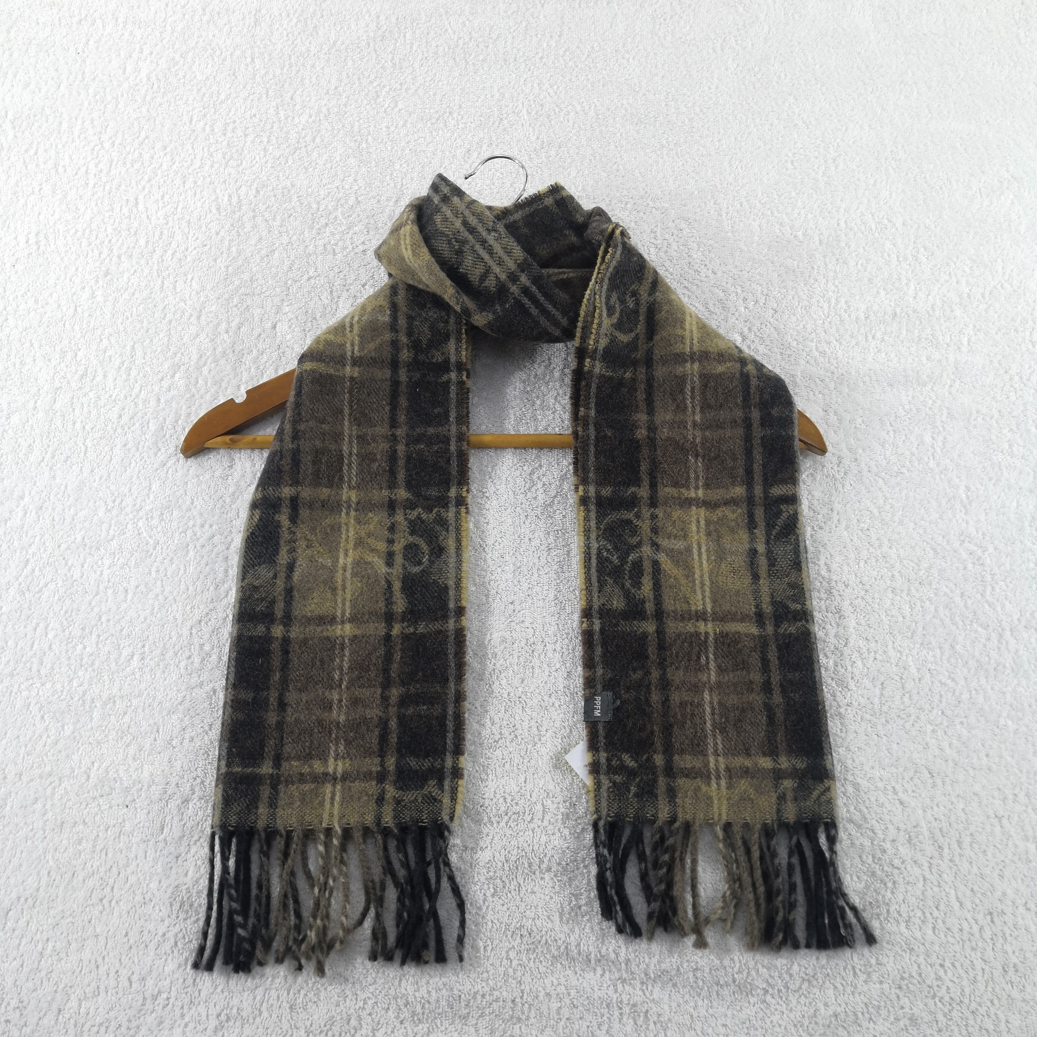 Japanese Brand Vintage Wool Scarf Winter Scarves 56789 Size ONE SIZE - 2 Thumbnail