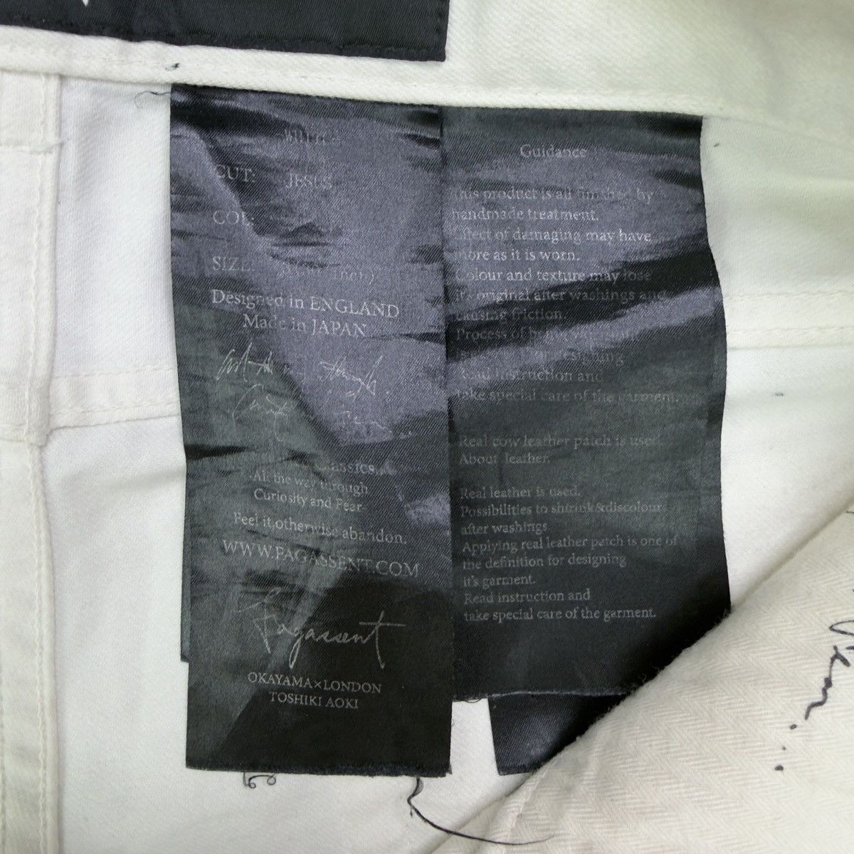 Fagassent Toshiki Aoki FAGASSENT WHITE WAXED DENIM Size US 30 / EU 46 - 4 Thumbnail