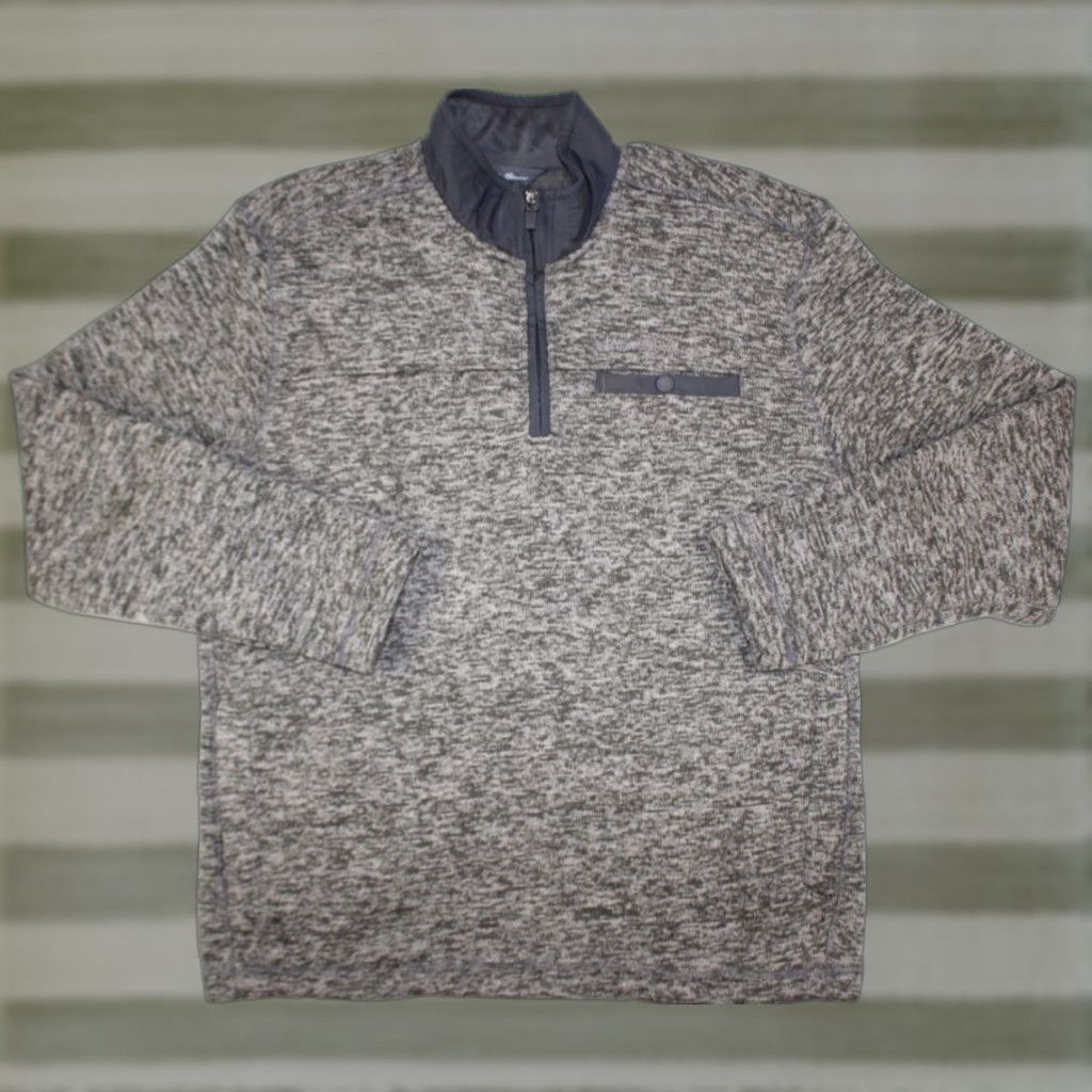 Eddie Bauer Eddie Bauer Sweater Men's M Radiator Fleece 1/4 Zip Pullover Heather Green Gray Size US M / EU 48-50 / 2 - 1 Thumbnail